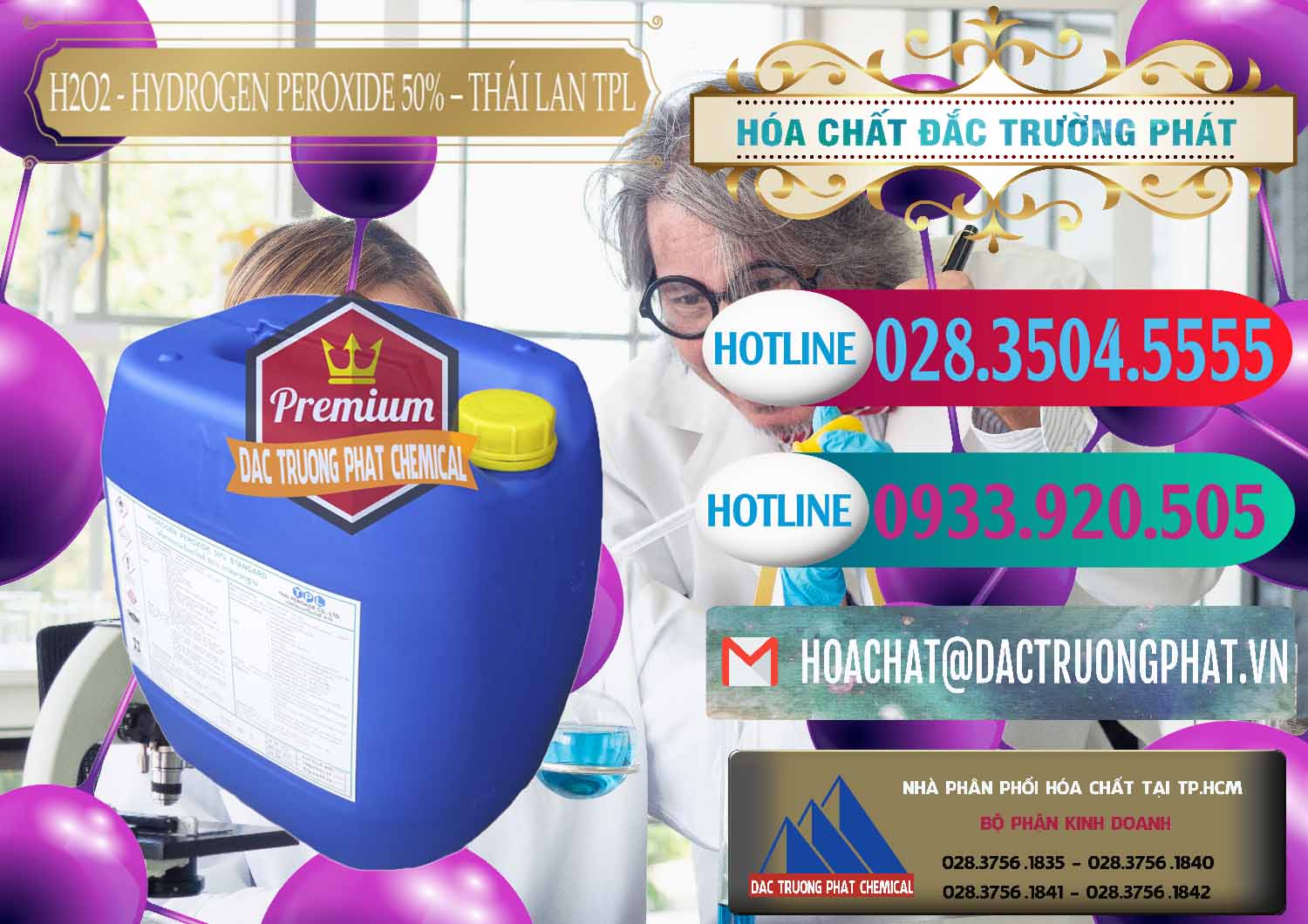 Đơn vị chuyên phân phối > bán hóa chất Nước Hydrogen Peroxide # Hydrogen Peroxide 50% TPL Thái Lan Thailand tại Cần Thơ Chuyên nhập khẩu _ bán H2O2 - Hydrogen Peroxide 50% Thái Lan TPL - 0076 - Công ty chuyên kinh doanh ( cung cấp ) hóa chất tại TP.HCM - truongphat.vn