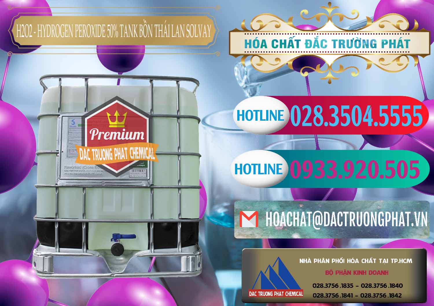 Đơn vị kinh doanh - bán H2O2 - Hydrogen Peroxide 50% Tank IBC Bồn Thái Lan Solvay - 0072 - Chuyên phân phối - nhập khẩu hóa chất tại TP.HCM - truongphat.vn