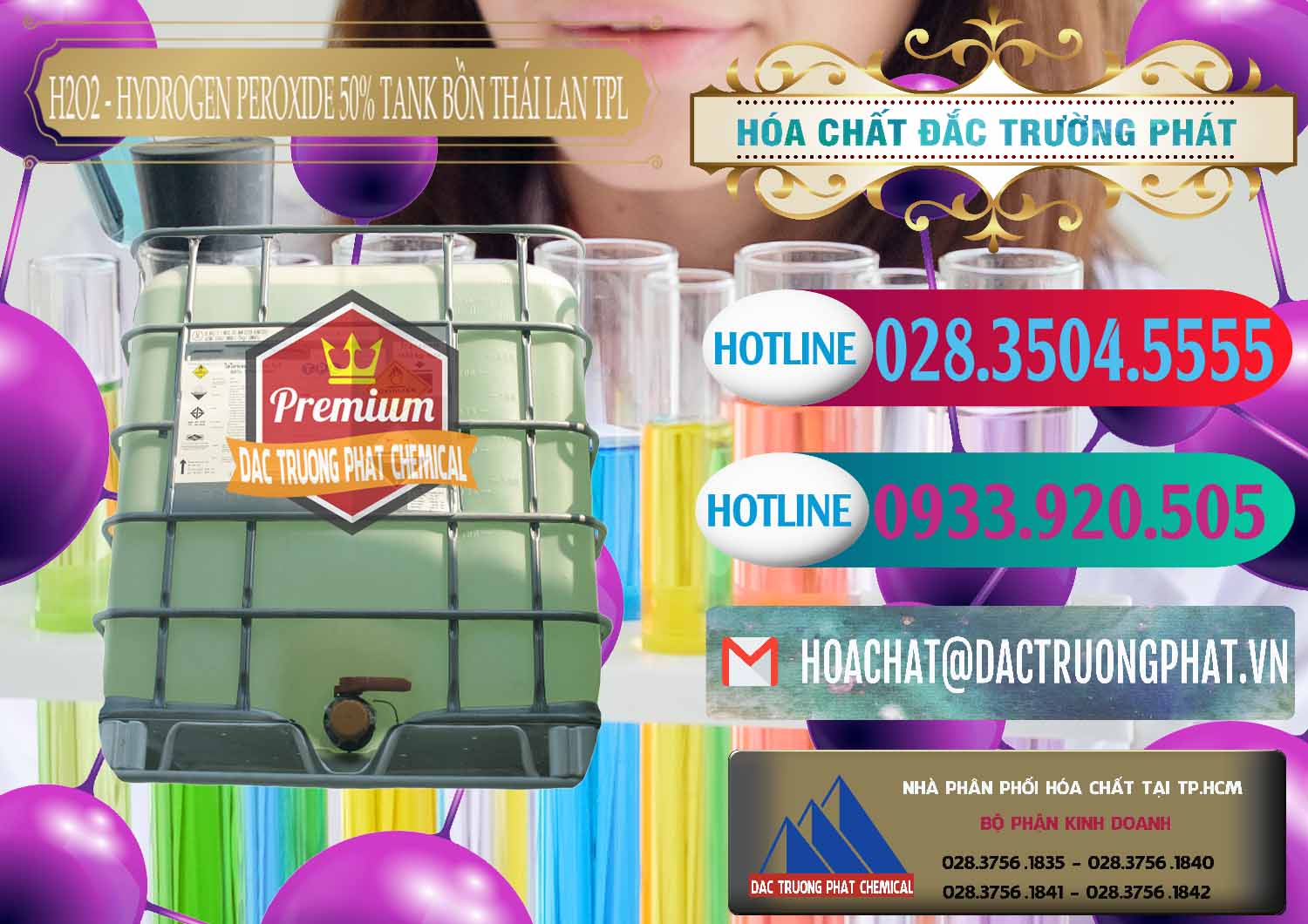 Đơn vị chuyên phân phối « bán H2O2 Þ Hydro Peroxid Liquid 50% Tank IBC Bồn Thái Lan TPL Cty bán - cung ứng H2O2 - Hydrogen Peroxide 50% Tank IBC Bồn Thái Lan TPL - 0073 - Nhà phân phối - kinh doanh hóa chất tại TP.HCM - truongphat.vn
