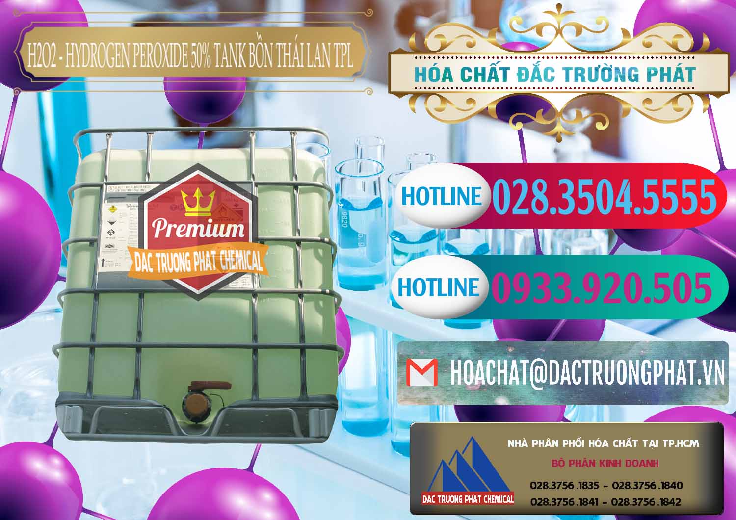 Nhà bán hàng ( cung cấp ) hóa chất Hydrogen Peroxide Dạng Nước - Oxy Già 50% Tank IBC Bồn Thái Lan TPL Cty phân phối - bán H2O2 - Hydrogen Peroxide 50% Tank IBC Bồn Thái Lan TPL - 0073 - Đơn vị nhập khẩu - phân phối hóa chất tại TP.HCM - truongphat.vn