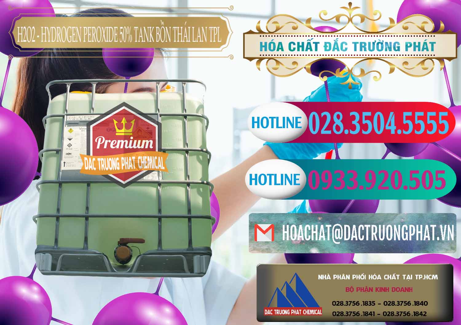 Thương mại - bán hóa chất Oxy Già > Hydro Peroxit Dạng Lỏng 50% Tank IBC Bồn Thái Lan TPL tại Bình Dương Nơi chuyên bán ( cung ứng ) H2O2 - Hydrogen Peroxide 50% Tank IBC Bồn Thái Lan TPL - 0073 - Công ty bán - phân phối hóa chất tại TP.HCM - truongphat.vn