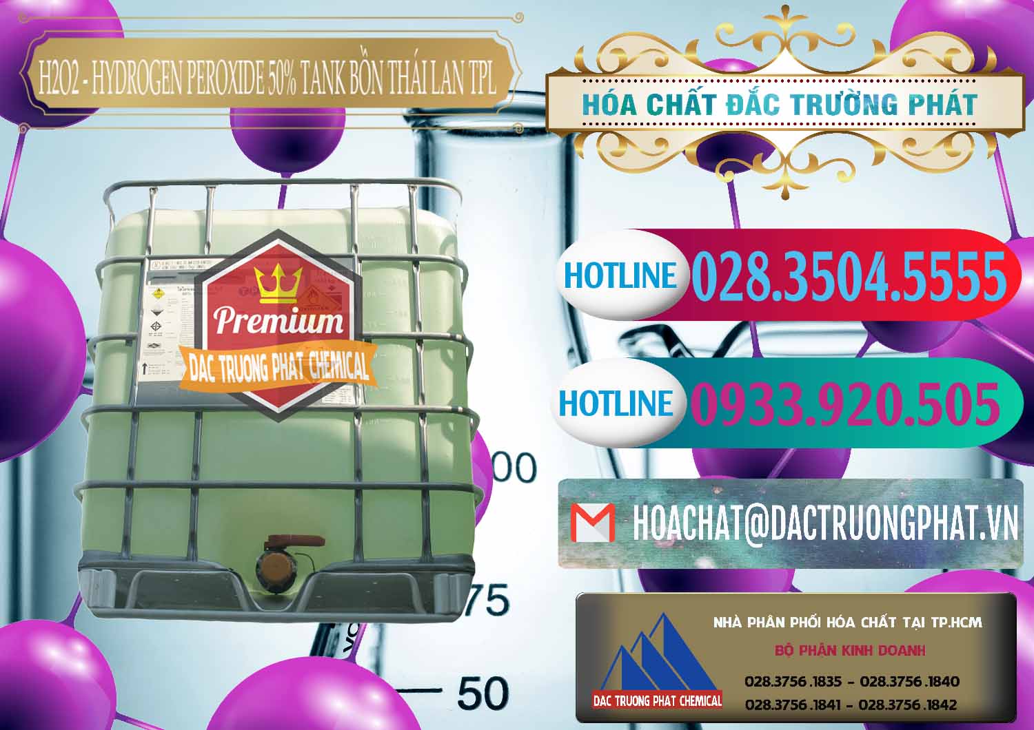 Cty chuyên phân phối * bán H2O2 ß Hydrogen Dioxide Dạng Nước 50% Tank IBC Bồn Thái Lan TPL Đơn vị nhập khẩu - bán H2O2 - Hydrogen Peroxide 50% Tank IBC Bồn Thái Lan TPL - 0073 - Nơi phân phối & kinh doanh hóa chất tại TP.HCM - truongphat.vn