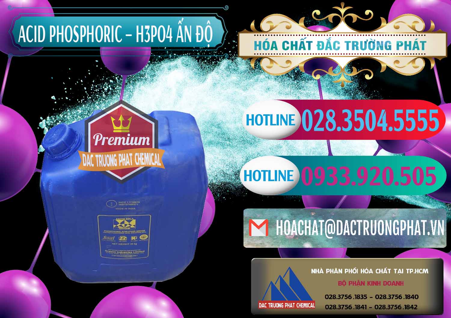 Cung ứng & bán Axit Phosphoric H3PO4 85% Ấn Độ - 0350 - Đơn vị cung cấp _ nhập khẩu hóa chất tại TP.HCM - truongphat.vn