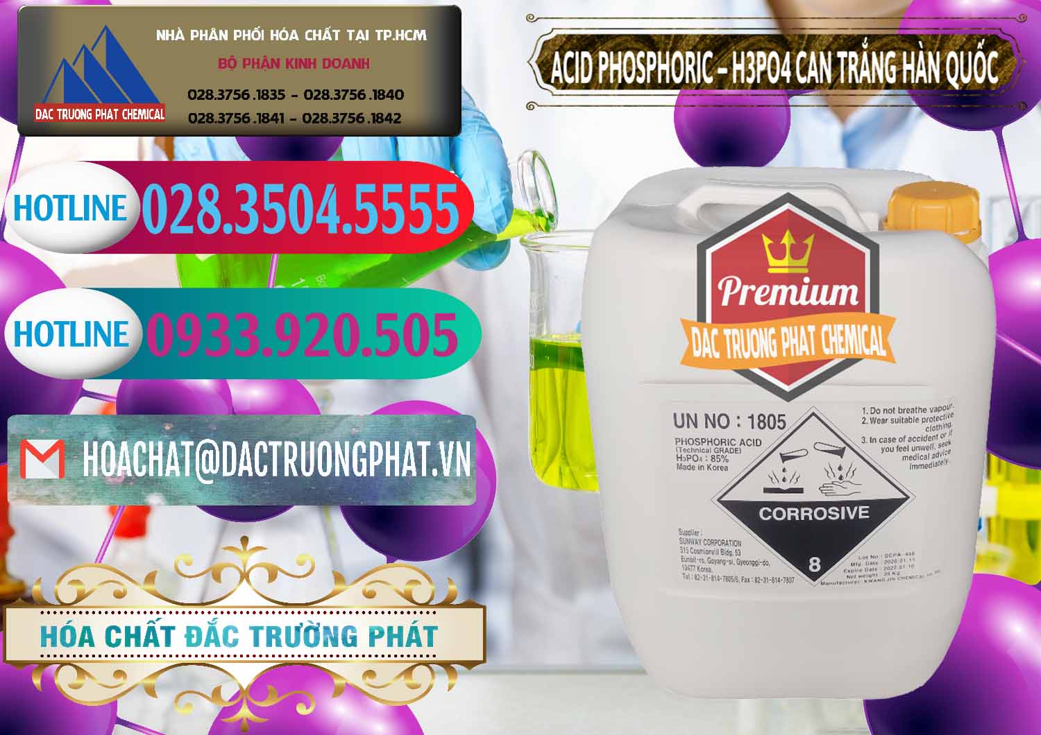 Đơn vị chuyên kinh doanh & bán Acid Phosphoric - Axit Phosphoric H3PO4 Can Trắng Hàn Quốc Korea - 0017 - Nhà phân phối và nhập khẩu hóa chất tại TP.HCM - truongphat.vn