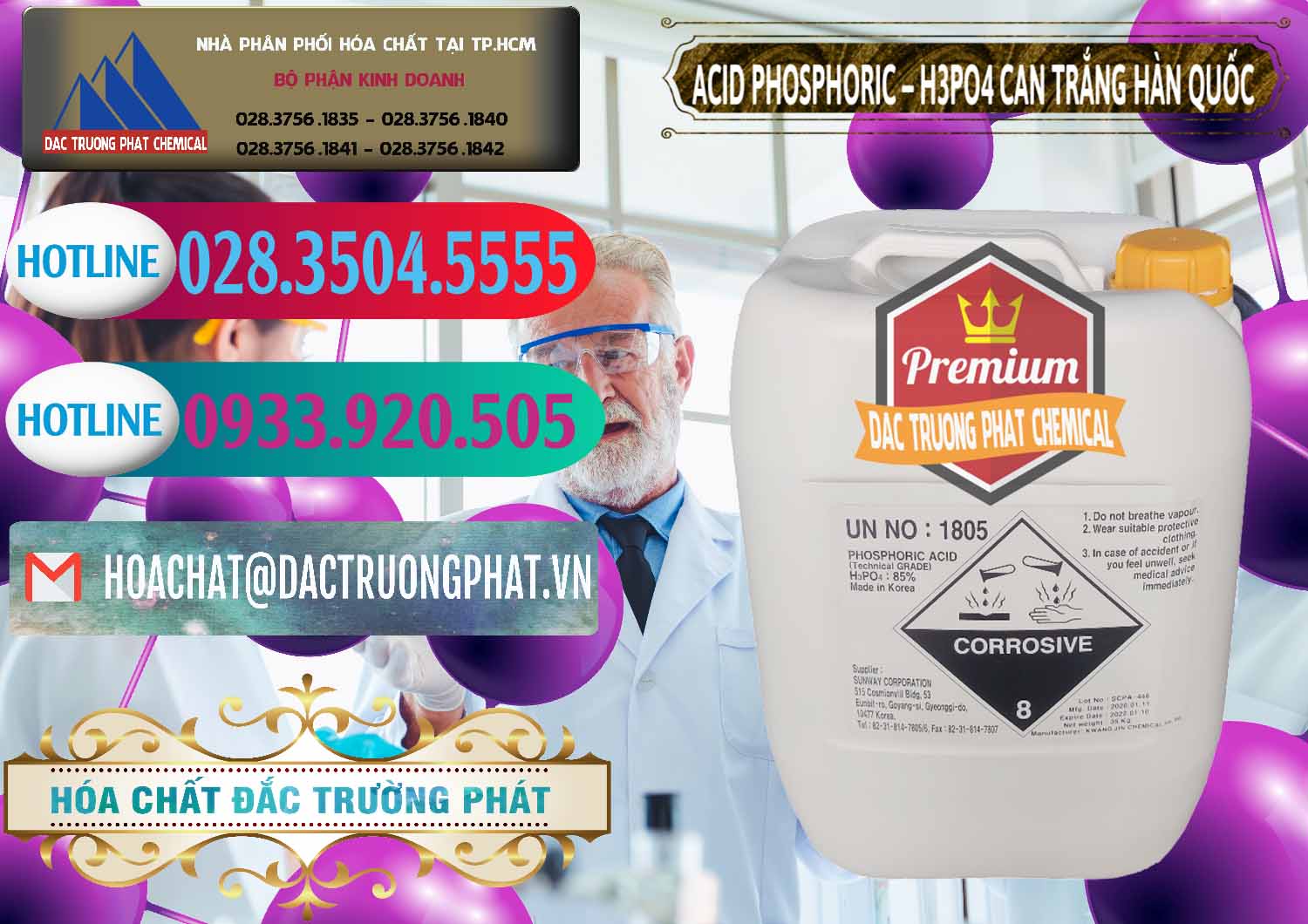 Nhà phân phối & bán Acid Phosphoric - Axit Phosphoric H3PO4 Can Trắng Hàn Quốc Korea - 0017 - Phân phối ( cung ứng ) hóa chất tại TP.HCM - truongphat.vn