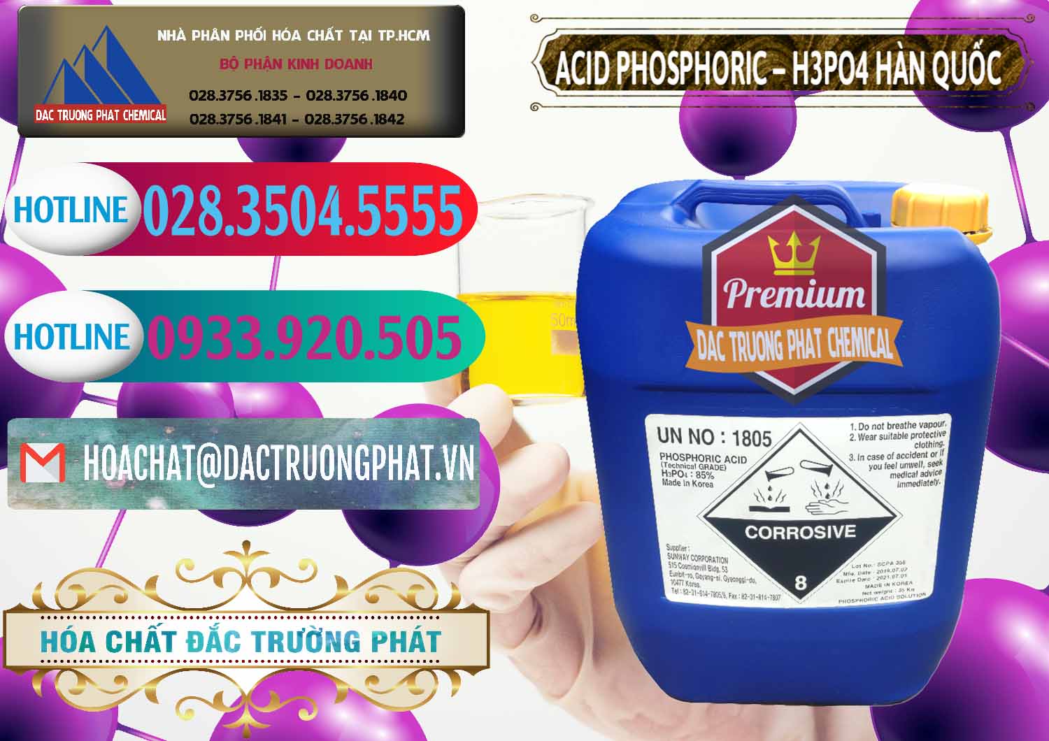 Đơn vị chuyên cung ứng ( bán ) Acid Phosphoric – H3PO4 85% Can Xanh Hàn Quốc Korea - 0016 - Công ty kinh doanh và cung cấp hóa chất tại TP.HCM - truongphat.vn