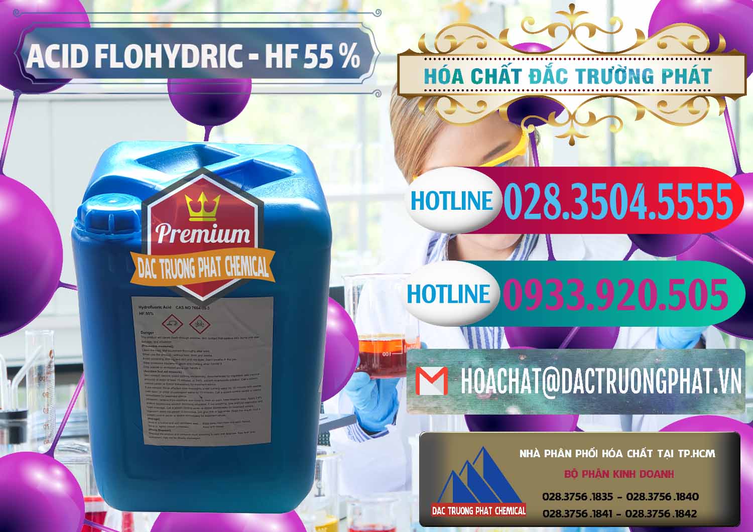 Đơn vị chuyên kinh doanh ( bán ) Axit HF - Acid HF 55% Can Xanh Trung Quốc China - 0080 - Nhà phân phối & cung ứng hóa chất tại TP.HCM - truongphat.vn