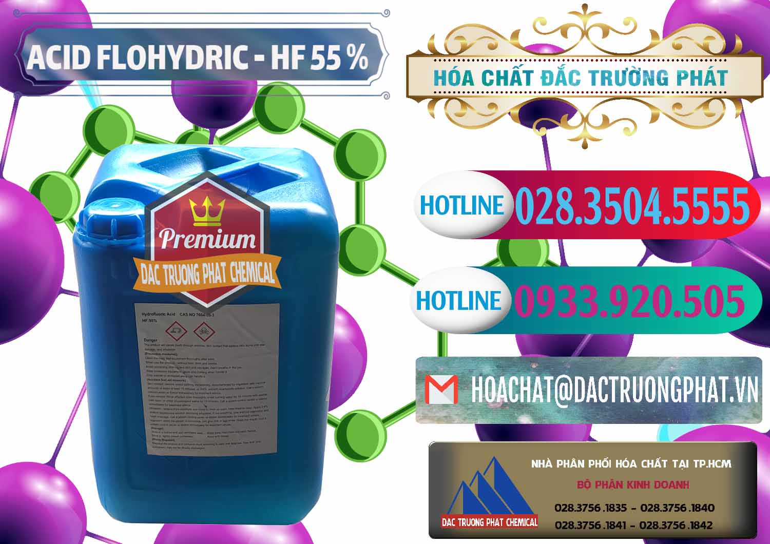 Cty nhập khẩu và bán Axit HF - Acid HF 55% Can Xanh Trung Quốc China - 0080 - Nơi phân phối và cung cấp hóa chất tại TP.HCM - truongphat.vn