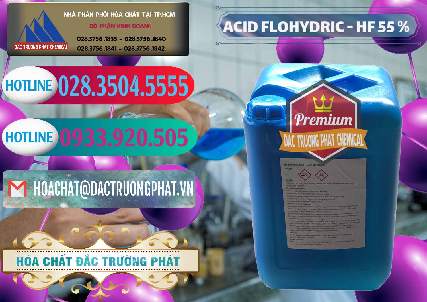 Cty bán & phân phối Axit HF - Acid HF 55% Can Xanh Trung Quốc China - 0080 - Đơn vị nhập khẩu & cung cấp hóa chất tại TP.HCM - truongphat.vn