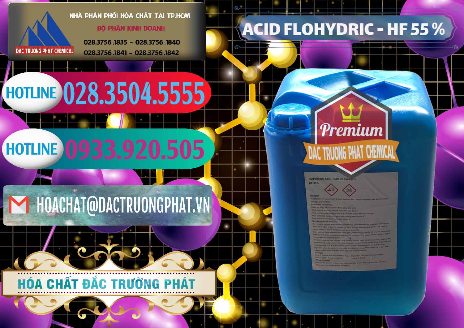 Bán & cung ứng Axit HF - Acid HF 55% Can Xanh Trung Quốc China - 0080 - Nhà phân phối _ kinh doanh hóa chất tại TP.HCM - truongphat.vn