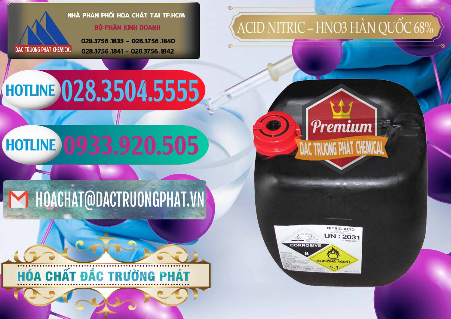 Công ty bán và cung cấp Acid Nitric – Axit Nitric HNO3 68% Huchem Hàn Quốc Korea - 0030 - Nơi chuyên cung ứng ( phân phối ) hóa chất tại TP.HCM - truongphat.vn