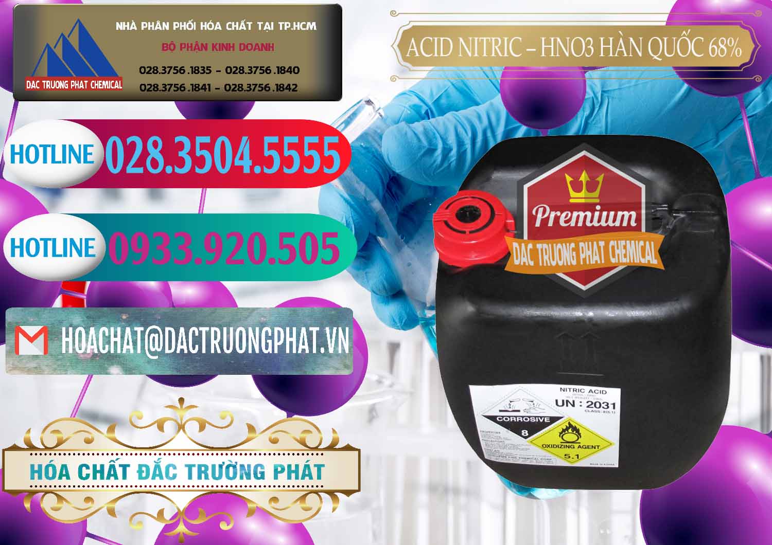 Công ty chuyên kinh doanh _ bán Acid Nitric – Axit Nitric HNO3 68% Huchem Hàn Quốc Korea - 0030 - Kinh doanh ( cung cấp ) hóa chất tại TP.HCM - truongphat.vn