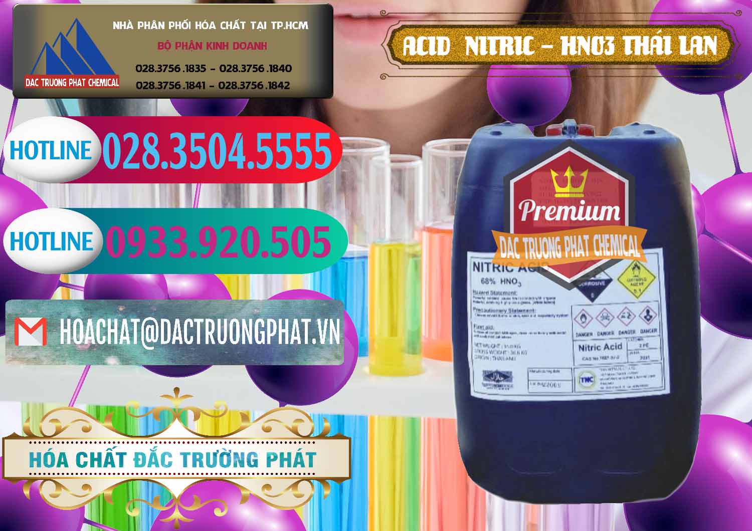 Đơn vị chuyên nhập khẩu ( bán ) Acid Nitric – Axit Nitric HNO3 Thái Lan Thailand - 0344 - Nơi chuyên kinh doanh _ cung cấp hóa chất tại TP.HCM - truongphat.vn