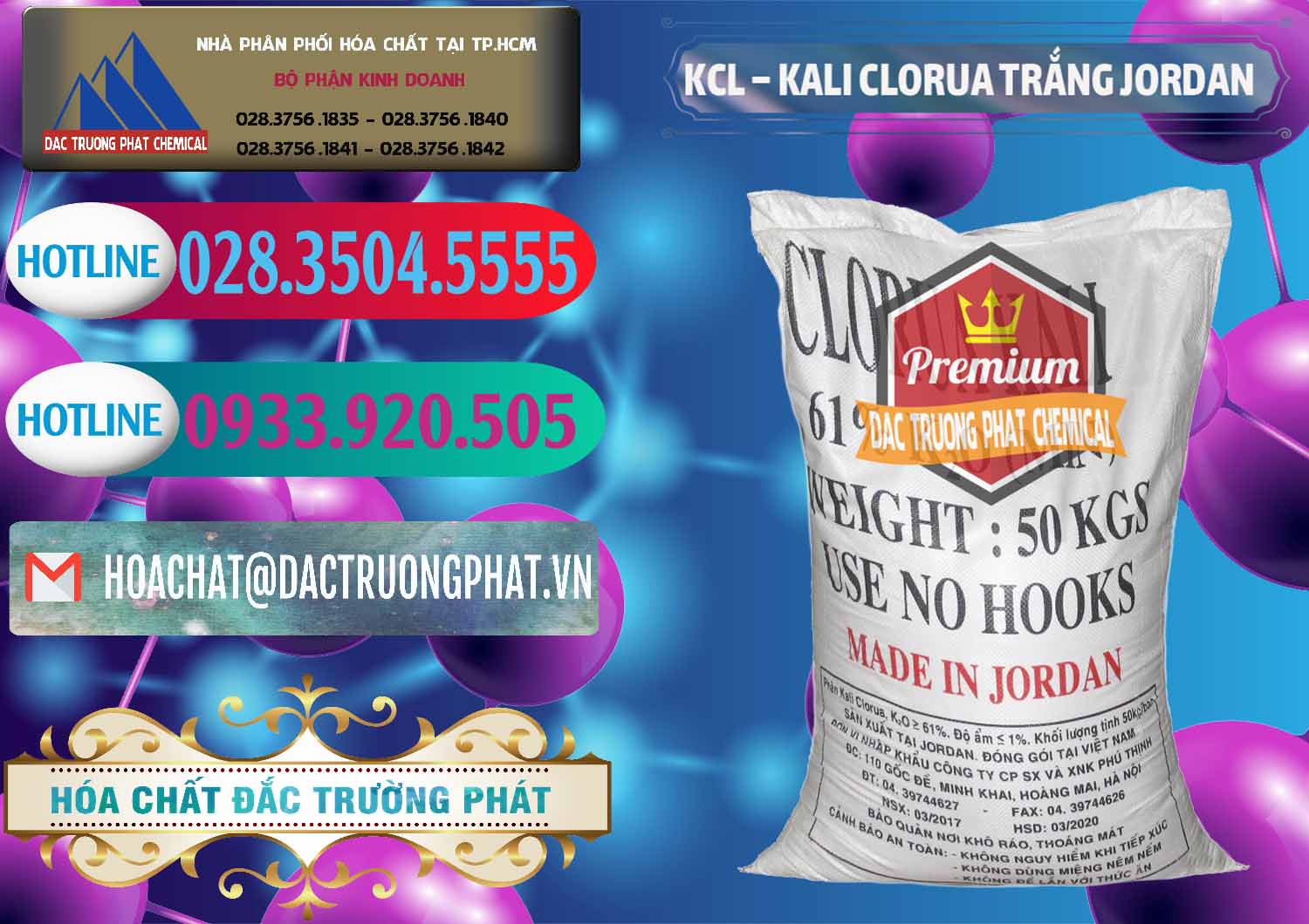 Cty bán và cung cấp KCL – Kali Clorua Trắng Jordan - 0088 - Nơi chuyên phân phối & bán hóa chất tại TP.HCM - truongphat.vn