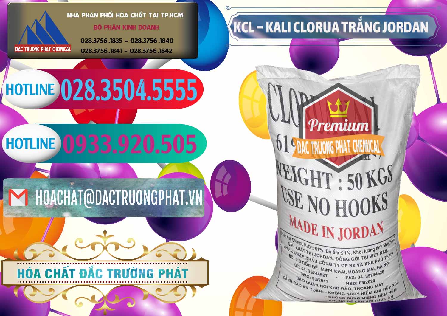 Chuyên phân phối ( bán ) KCL – Kali Clorua Trắng Jordan - 0088 - Công ty phân phối - cung cấp hóa chất tại TP.HCM - truongphat.vn