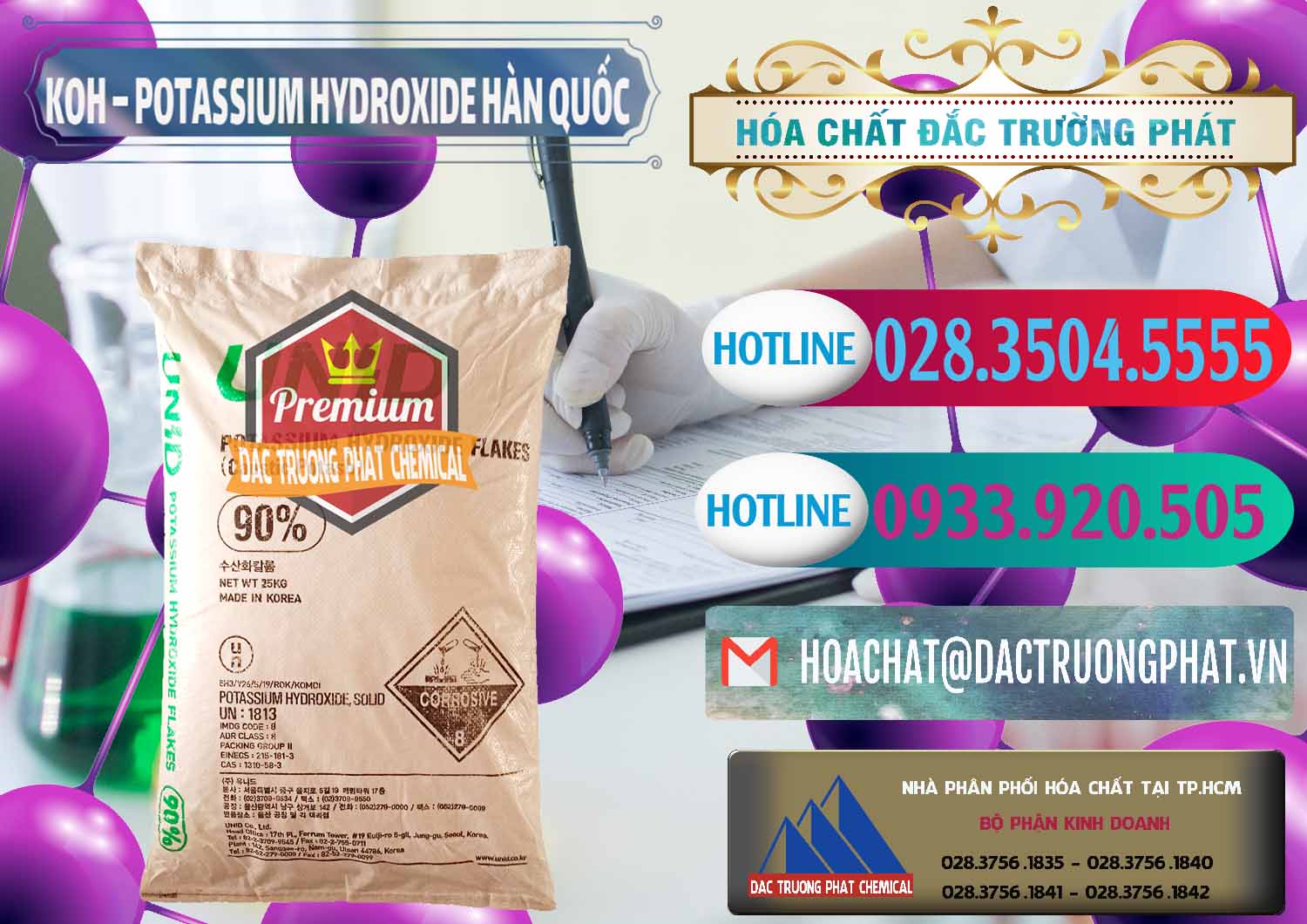 Chuyên phân phối ( bán ) KOH ( 90%) – Potassium Hydroxide Unid Hàn Quốc Korea - 0090 - Nơi phân phối - kinh doanh hóa chất tại TP.HCM - truongphat.vn