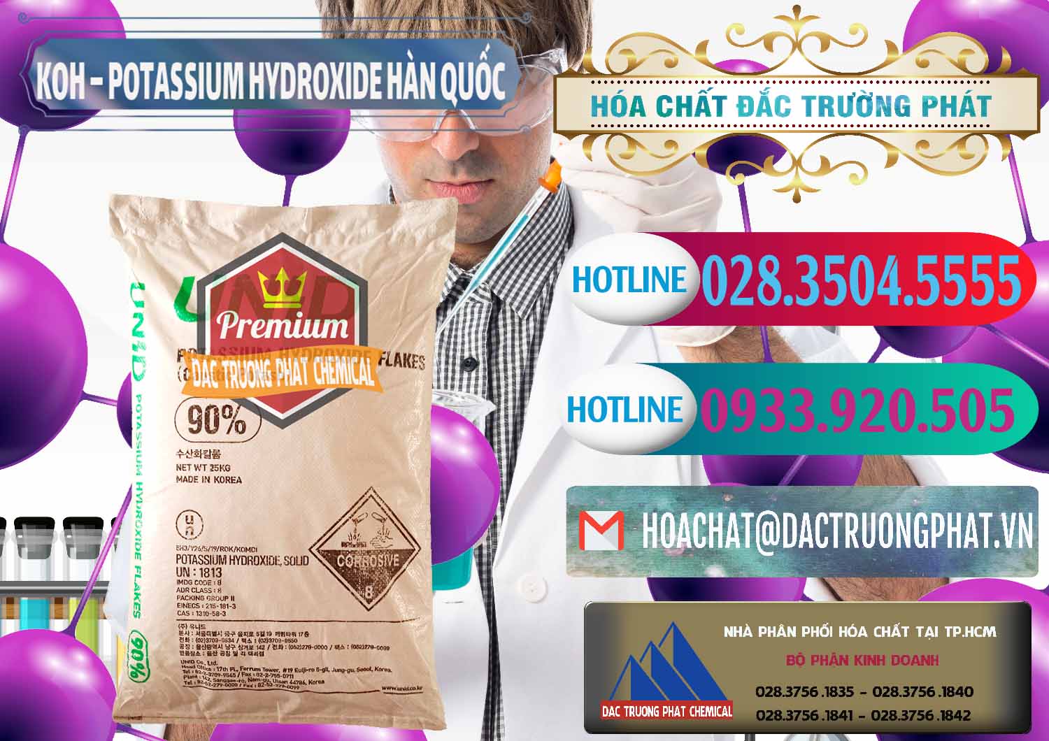 Đơn vị chuyên phân phối _ bán KOH ( 90%) – Potassium Hydroxide Unid Hàn Quốc Korea - 0090 - Cty chuyên phân phối ( bán ) hóa chất tại TP.HCM - truongphat.vn
