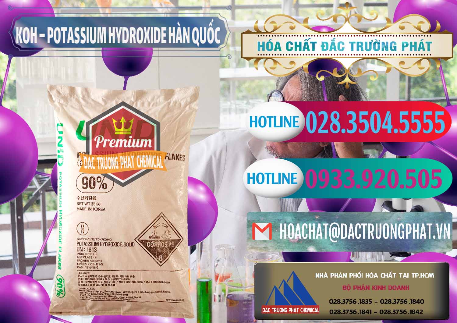 Đơn vị cung ứng & bán KOH ( 90%) – Potassium Hydroxide Unid Hàn Quốc Korea - 0090 - Chuyên bán ( cung cấp ) hóa chất tại TP.HCM - truongphat.vn