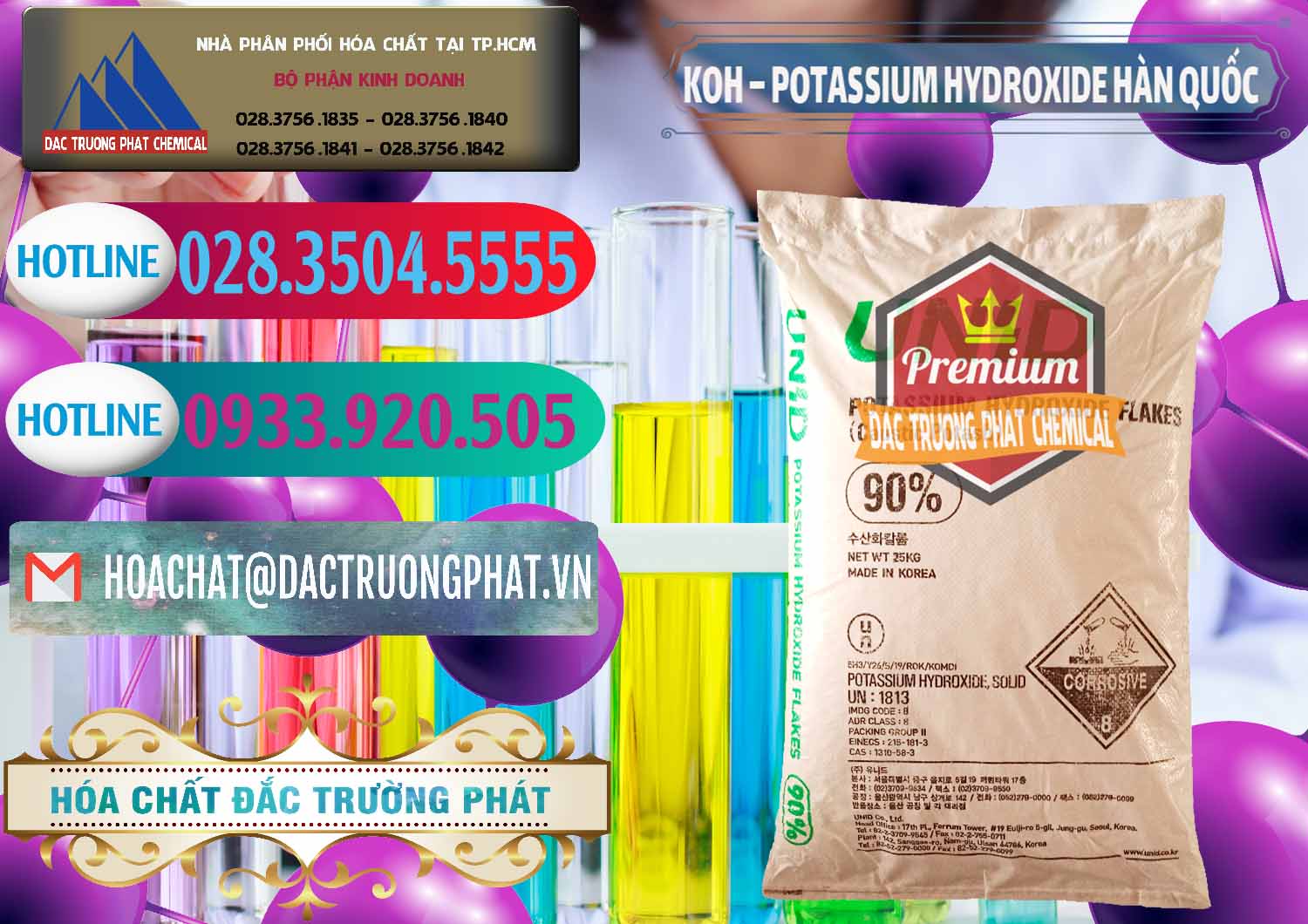 Chuyên kinh doanh ( bán ) KOH ( 90%) – Potassium Hydroxide Unid Hàn Quốc Korea - 0090 - Nhập khẩu và phân phối hóa chất tại TP.HCM - truongphat.vn