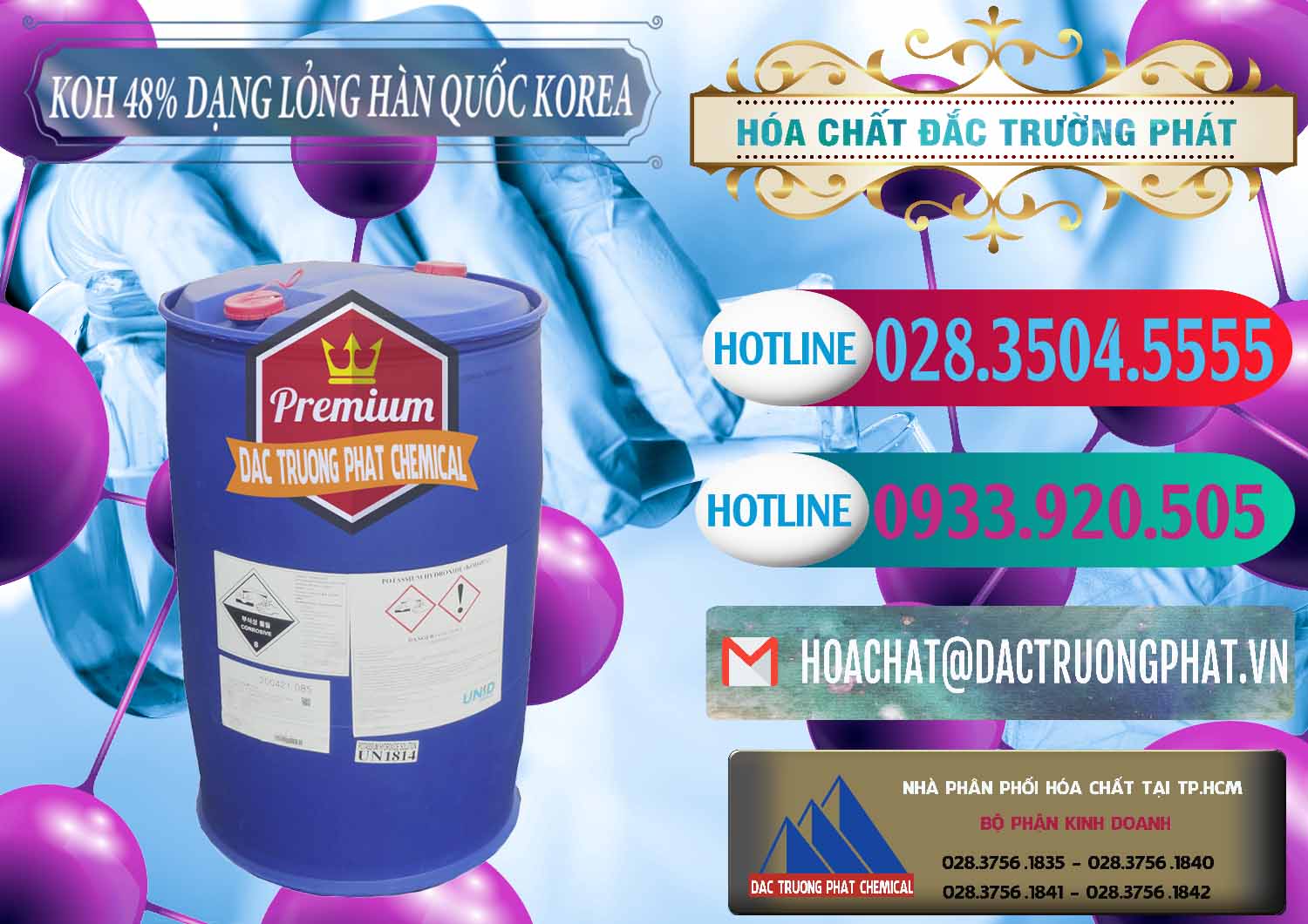 Chuyên bán ( phân phối ) KOH Dạng Nước – Potassium Hydroxide Lỏng 48% Hàn Quốc Korea - 0293 - Đơn vị kinh doanh & cung cấp hóa chất tại TP.HCM - truongphat.vn