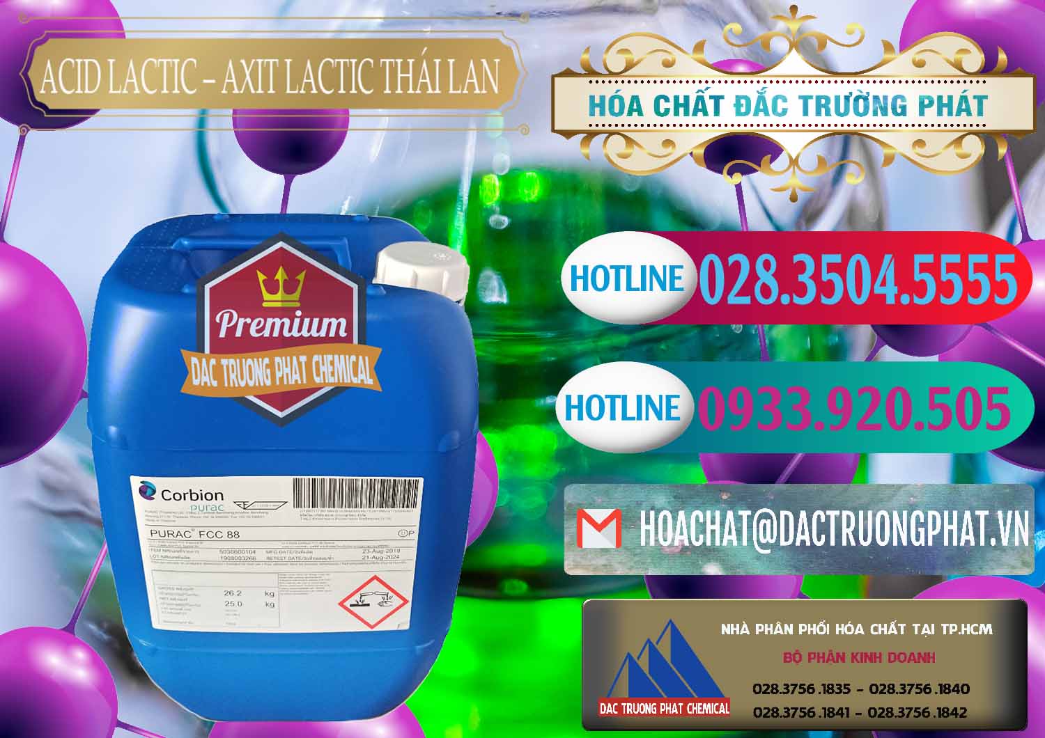 Chuyên cung cấp và bán Acid Lactic – Axit Lactic Thái Lan Purac FCC 88 - 0012 - Cty chuyên cung ứng & phân phối hóa chất tại TP.HCM - truongphat.vn