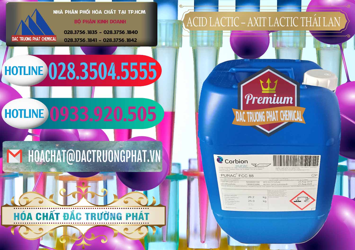 Cty bán ( cung cấp ) Acid Lactic – Axit Lactic Thái Lan Purac FCC 88 - 0012 - Cty chuyên bán & cung cấp hóa chất tại TP.HCM - truongphat.vn