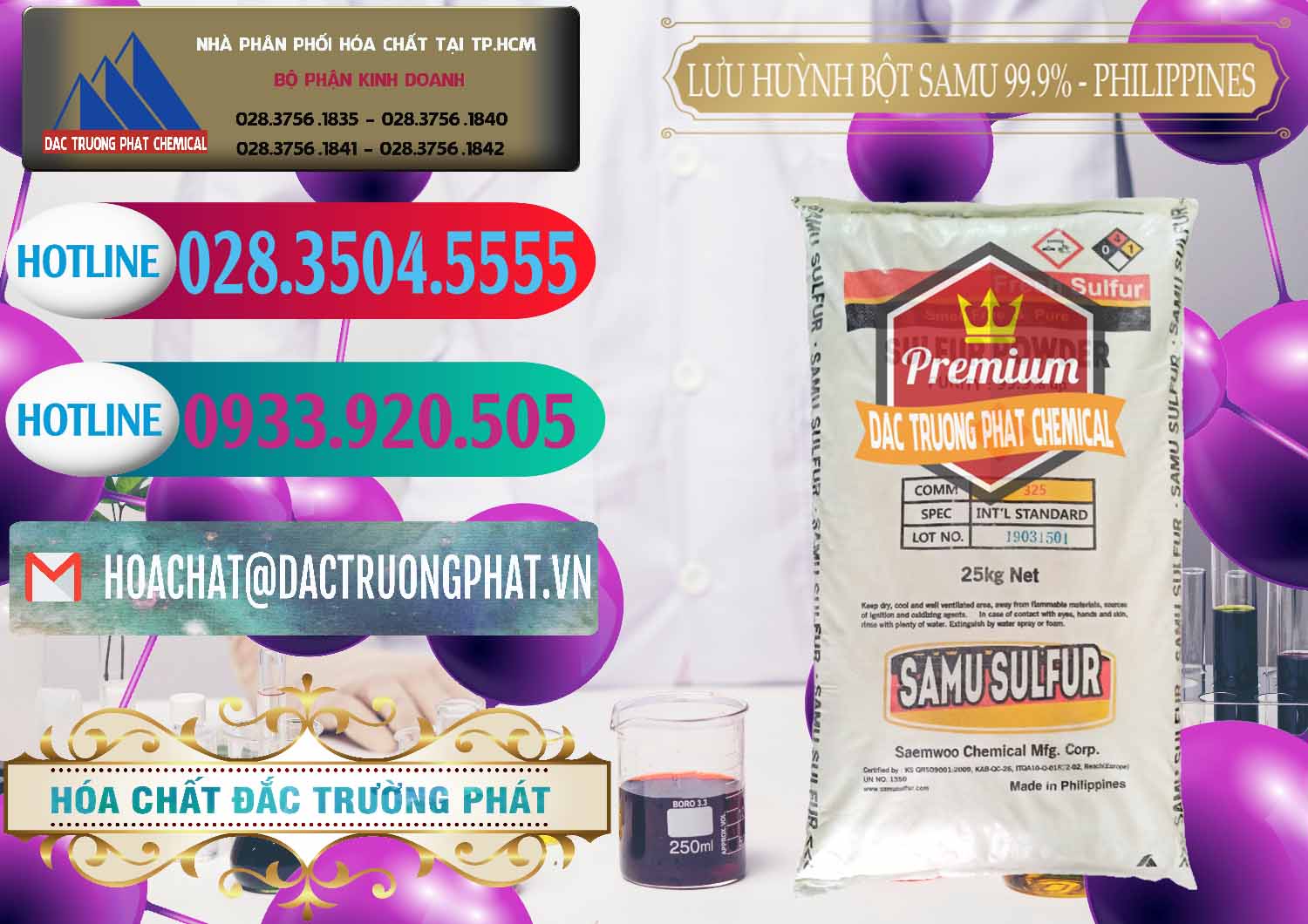 Nhà nhập khẩu & bán Lưu huỳnh Bột - Sulfur Powder Samu Philippines - 0201 - Đơn vị cung cấp ( kinh doanh ) hóa chất tại TP.HCM - truongphat.vn