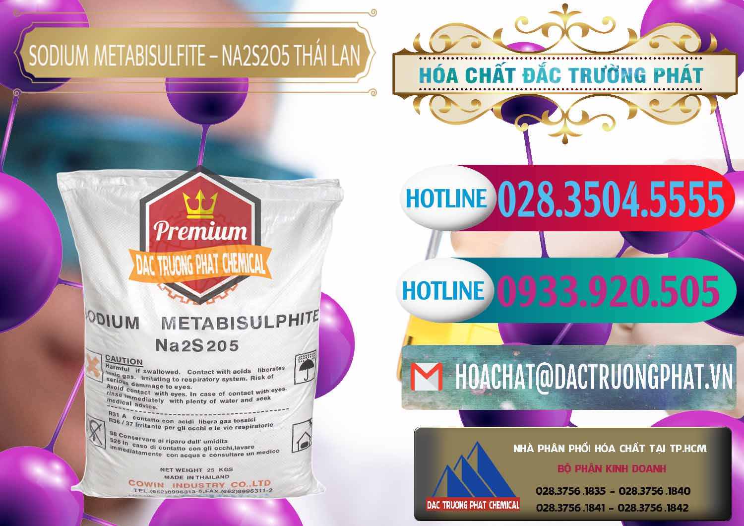 Cty chuyên phân phối & bán Sodium Metabisulfite - NA2S2O5 Thái Lan Cowin - 0145 - Nhà cung cấp _ bán hóa chất tại TP.HCM - truongphat.vn