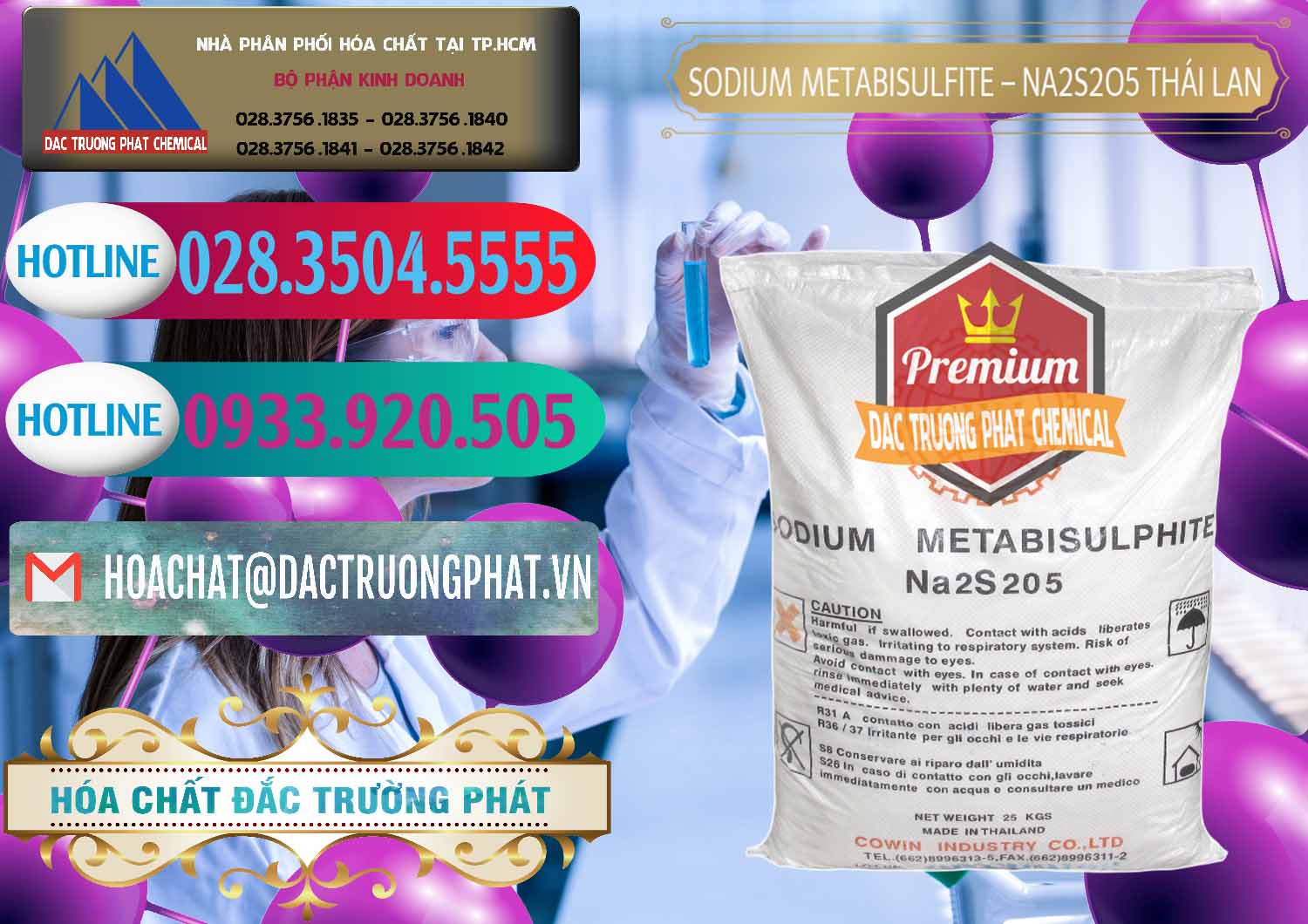 Cty chuyên cung ứng và bán Sodium Metabisulfite - NA2S2O5 Thái Lan Cowin - 0145 - Chuyên cung cấp ( kinh doanh ) hóa chất tại TP.HCM - truongphat.vn