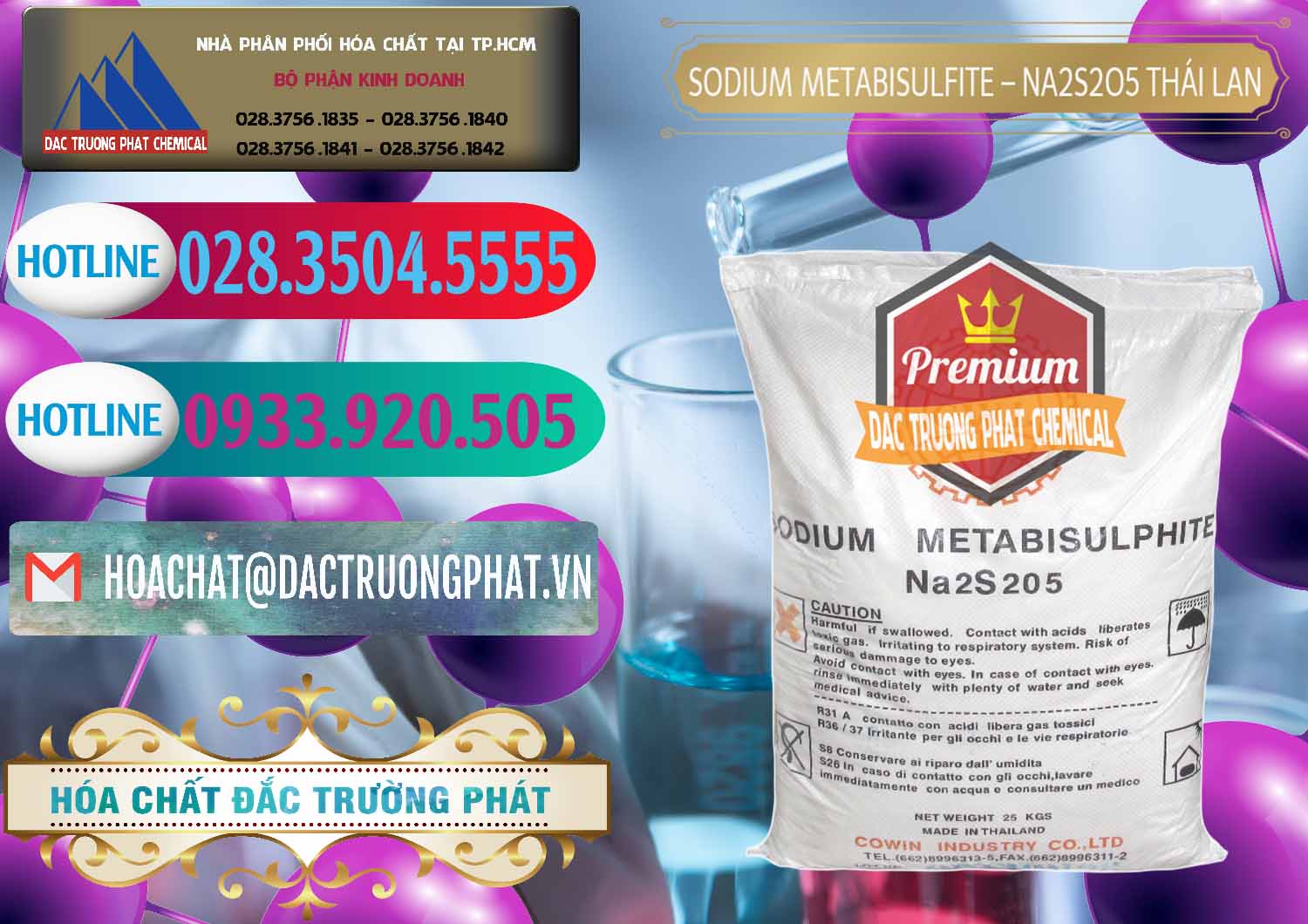 Cty chuyên bán ( cung ứng ) Sodium Metabisulfite - NA2S2O5 Thái Lan Cowin - 0145 - Công ty cung cấp _ phân phối hóa chất tại TP.HCM - truongphat.vn