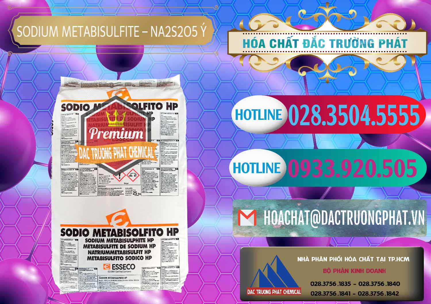 Nơi chuyên bán & cung ứng Sodium Metabisulfite - NA2S2O5 Food Grade Esseco Ý Italy - 0146 - Nhà cung cấp - bán hóa chất tại TP.HCM - truongphat.vn