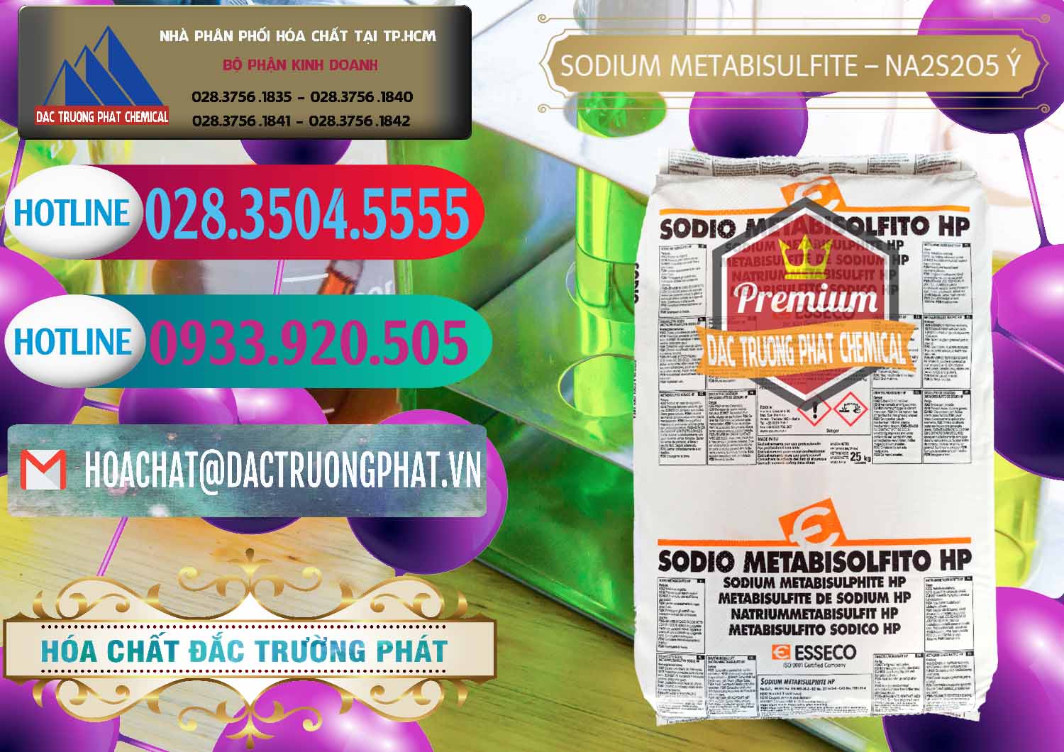 Nơi cung cấp & bán Sodium Metabisulfite - NA2S2O5 Food Grade Esseco Ý Italy - 0146 - Chuyên nhập khẩu ( phân phối ) hóa chất tại TP.HCM - truongphat.vn