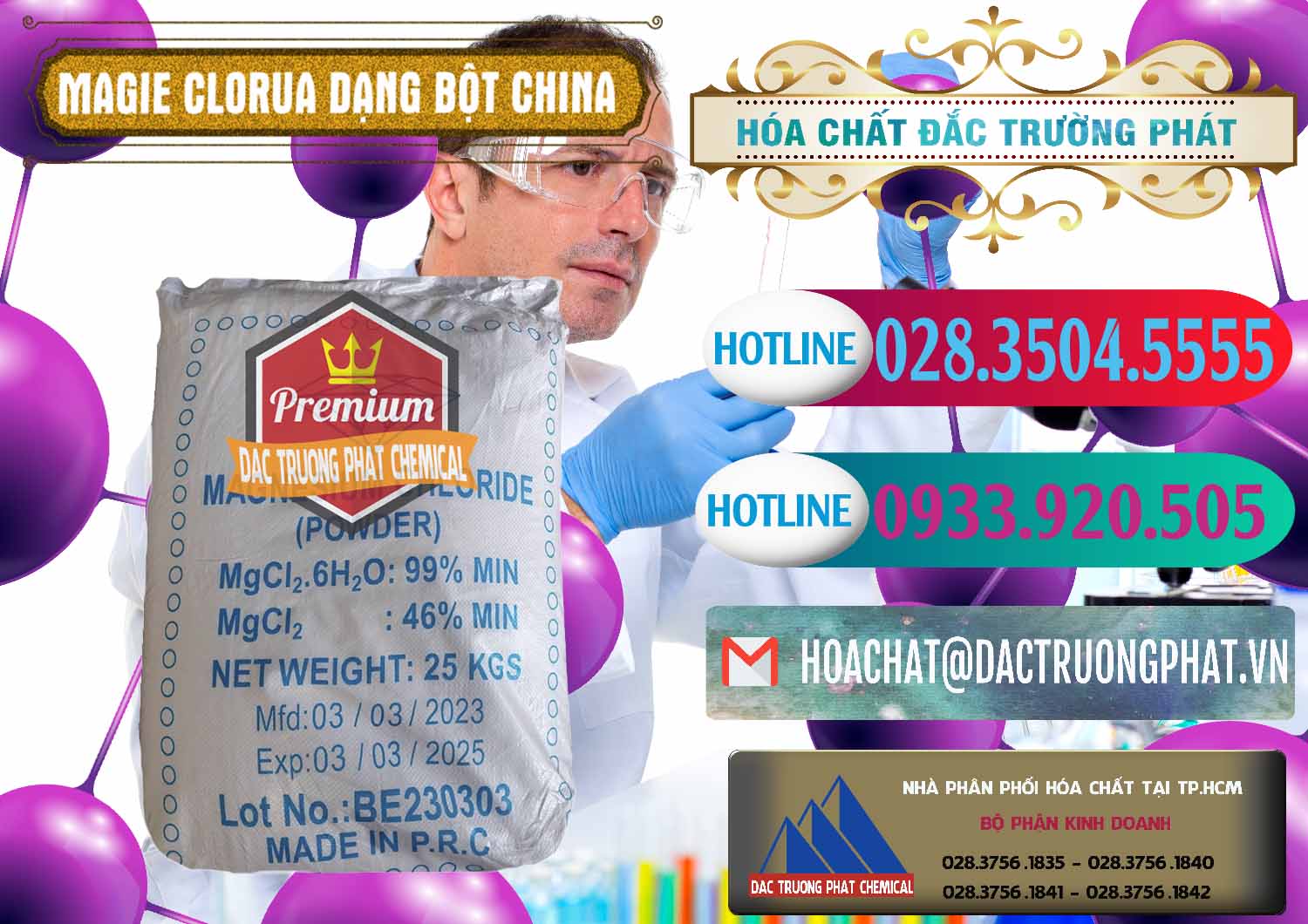 Cty bán và cung cấp Magie Clorua – MGCL2 96% Dạng Bột Logo Kim Cương Trung Quốc China - 0387 - Cty phân phối và cung ứng hóa chất tại TP.HCM - truongphat.vn