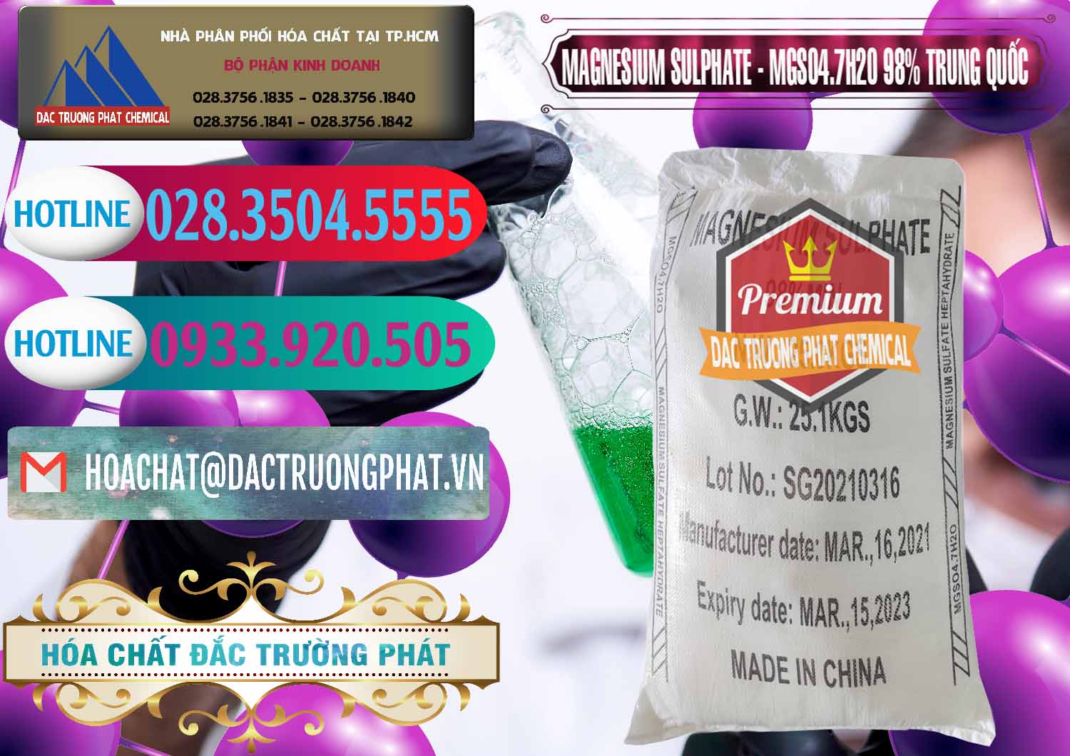 Nơi cung ứng _ bán MGSO4.7H2O – Magnesium Sulphate 98% Trung Quốc China - 0229 - Nhập khẩu _ phân phối hóa chất tại TP.HCM - truongphat.vn