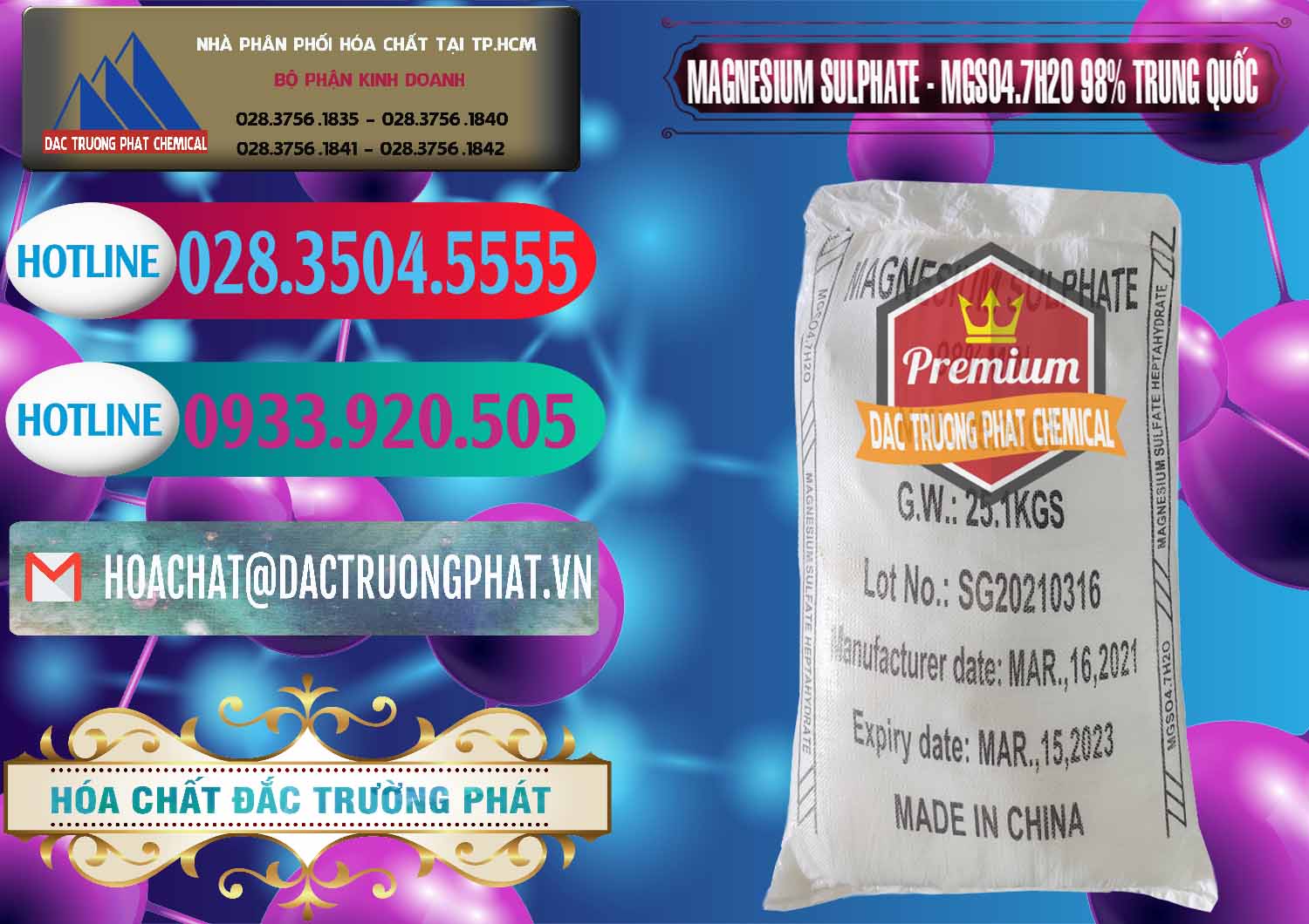 Cty bán và cung ứng MGSO4.7H2O – Magnesium Sulphate 98% Trung Quốc China - 0229 - Kinh doanh ( phân phối ) hóa chất tại TP.HCM - truongphat.vn