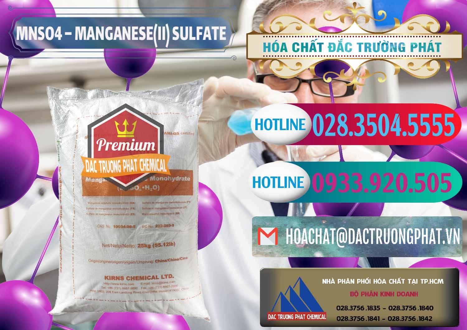 Bán ( cung ứng ) MNSO4 – Manganese (II) Sulfate Kirns Trung Quốc China - 0095 - Cty cung cấp và nhập khẩu hóa chất tại TP.HCM - truongphat.vn