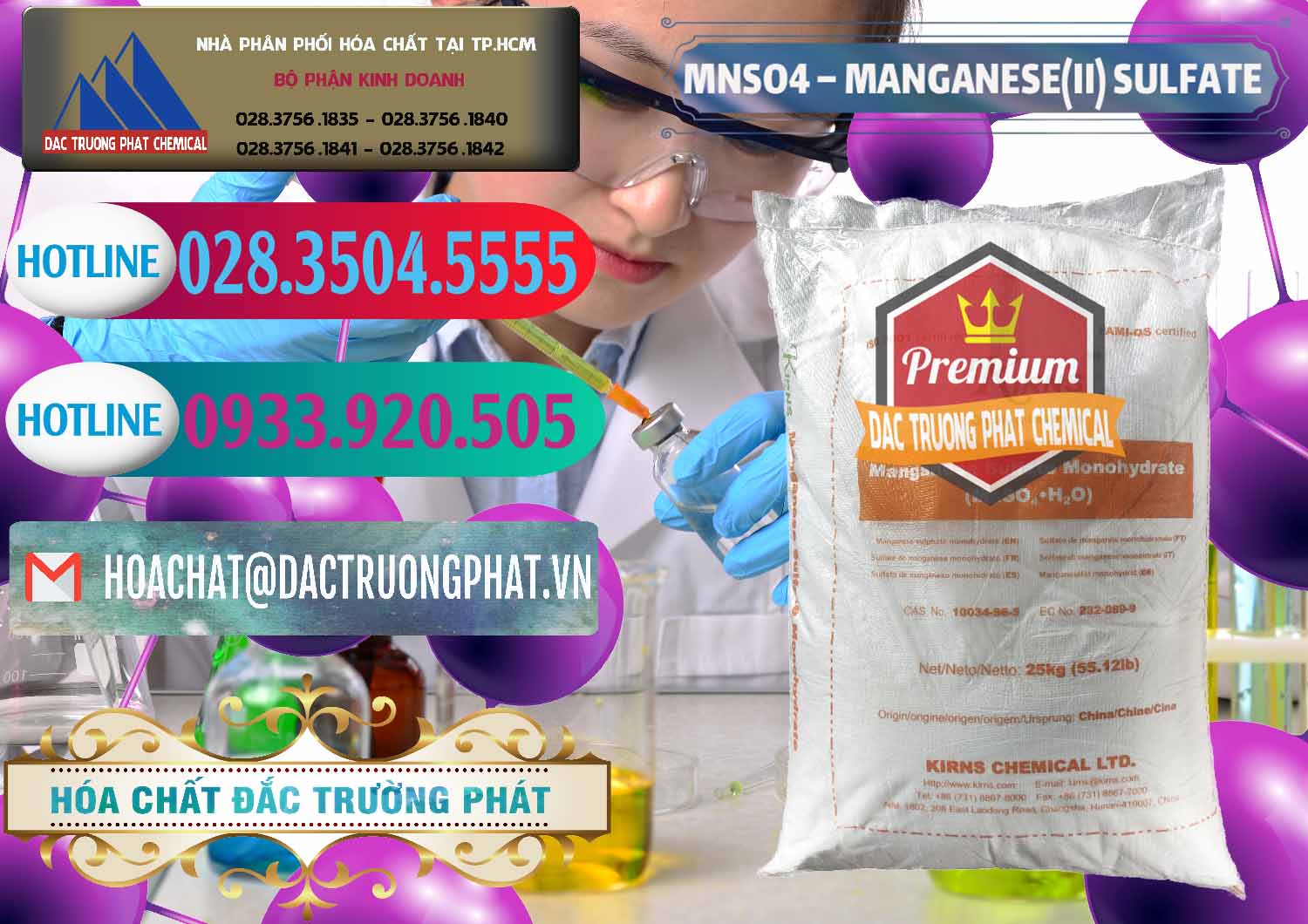 Đơn vị chuyên nhập khẩu và bán MNSO4 – Manganese (II) Sulfate Kirns Trung Quốc China - 0095 - Đơn vị chuyên cung cấp - nhập khẩu hóa chất tại TP.HCM - truongphat.vn