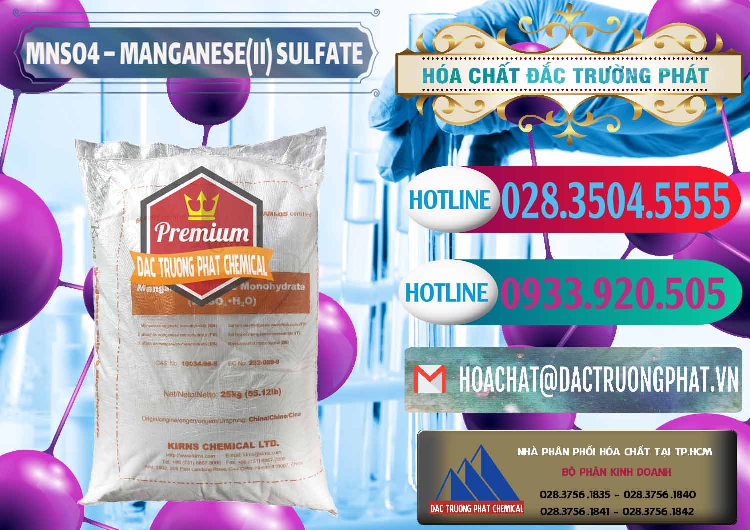 MNSO4 – Manganese (II) Sulfate Kirns Trung Quốc China Chuyên cung ứng & bán MNSO4 – Manganese (II) Sulfate Kirns Trung Quốc China - 0095 - Nhà phân phối _ kinh doanh hóa chất tại TP.HCM - truongphat.vn