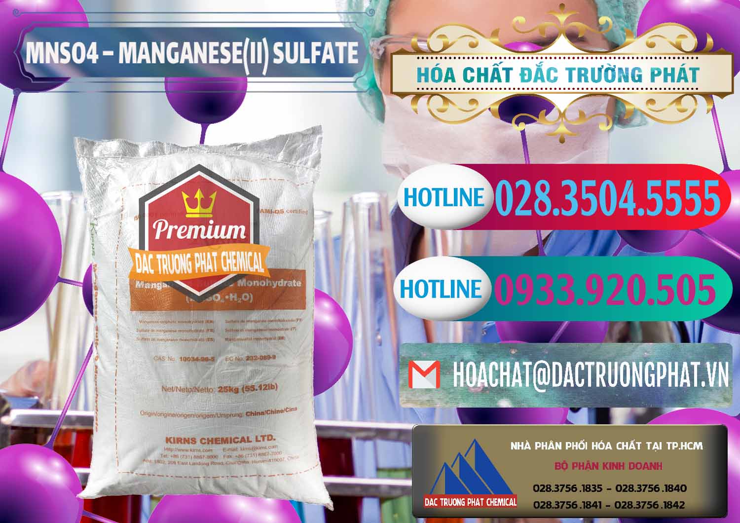 MNSO4 – Manganese (II) Sulfate Kirns Trung Quốc China Cty chuyên bán & phân phối MNSO4 – Manganese (II) Sulfate Kirns Trung Quốc China - 0095 - Công ty chuyên kinh doanh _ cung cấp hóa chất tại TP.HCM - truongphat.vn