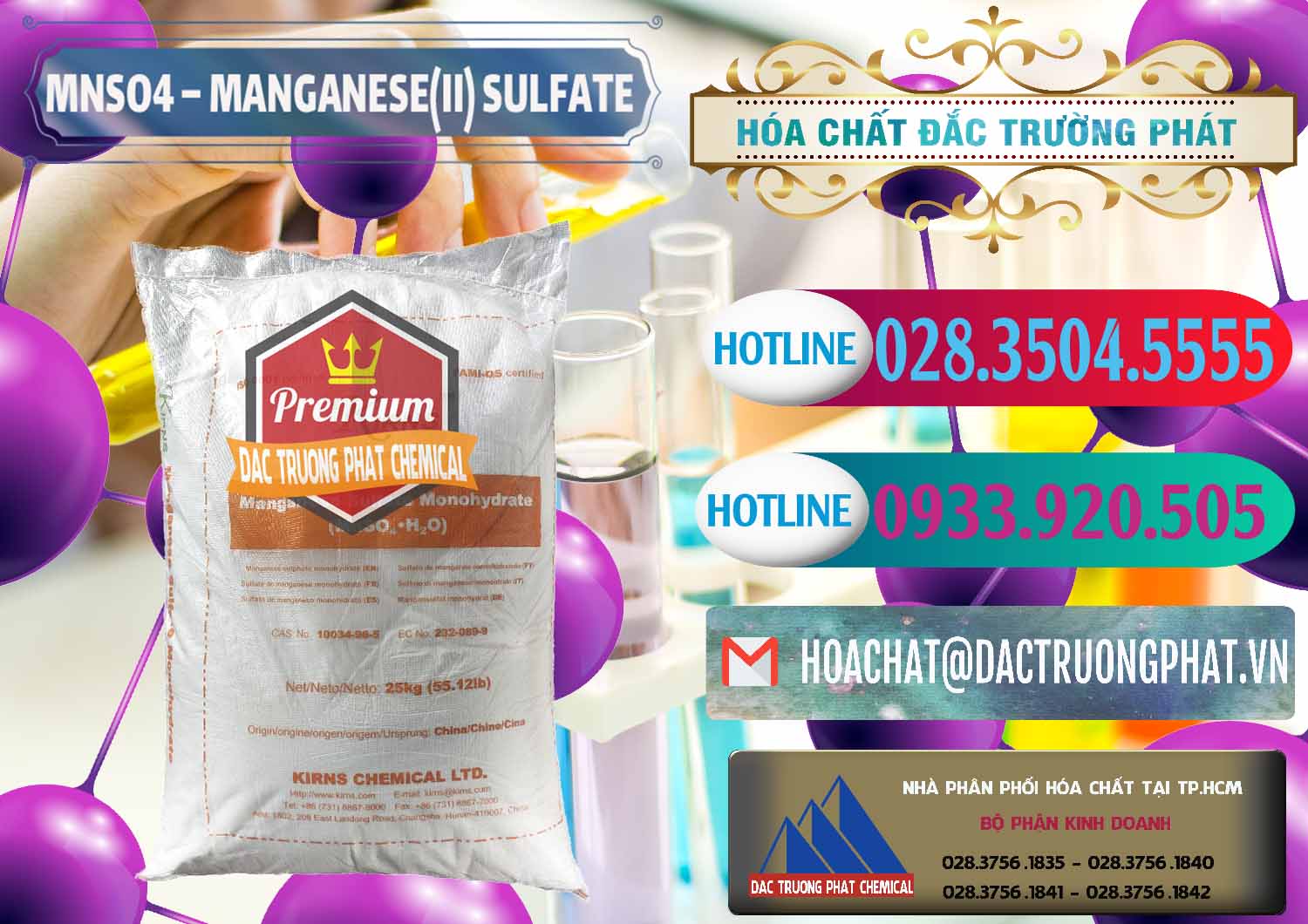 MNSO4 – Manganese (II) Sulfate Kirns Trung Quốc China Đơn vị cung ứng & bán MNSO4 – Manganese (II) Sulfate Kirns Trung Quốc China - 0095 - Cty chuyên phân phối ( nhập khẩu ) hóa chất tại TP.HCM - truongphat.vn