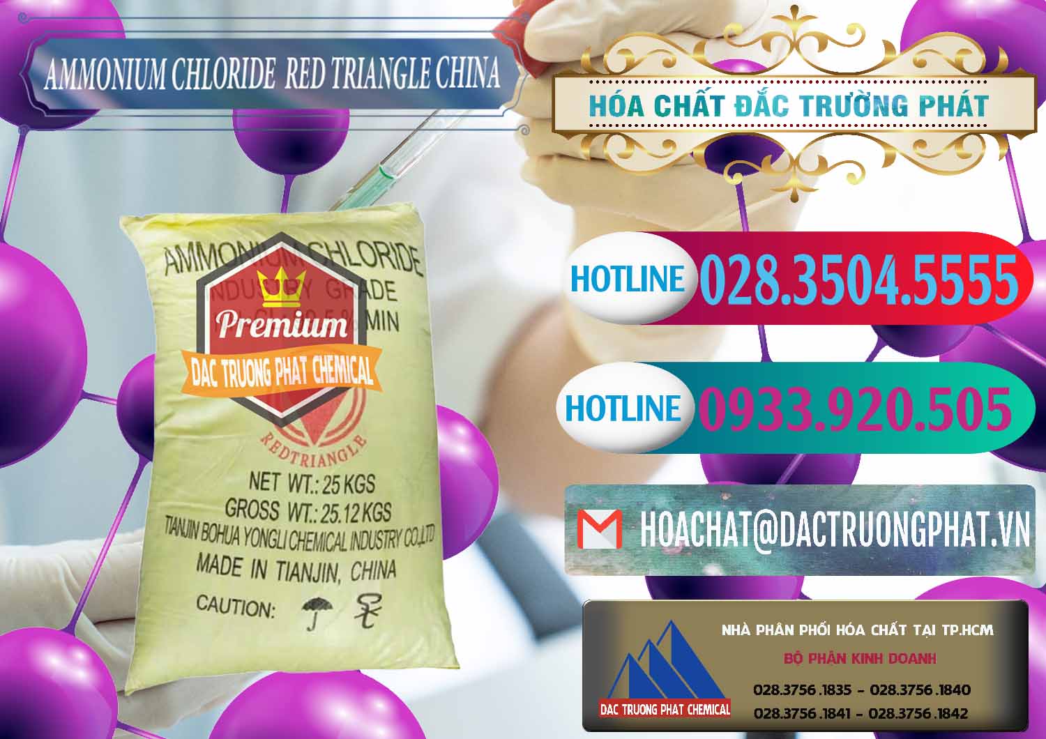 Cty chuyên bán và cung ứng Ammonium Chloride - Muối Lạnh NH4CL Red Triangle Trung Quốc China - 0377 - Cung cấp và phân phối hóa chất tại TP.HCM - truongphat.vn