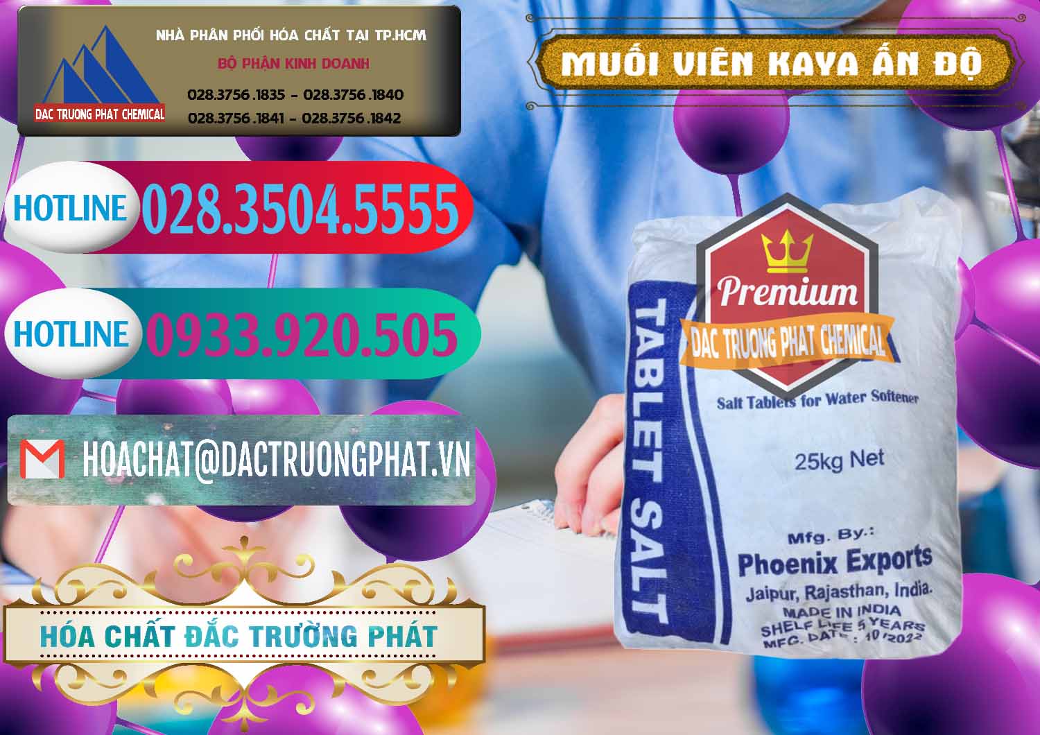 Nơi chuyên bán và cung cấp Muối NaCL – Sodium Chloride Dạng Viên Tablets Kaya Ấn Độ India - 0368 - Đơn vị chuyên cung cấp ( kinh doanh ) hóa chất tại TP.HCM - truongphat.vn