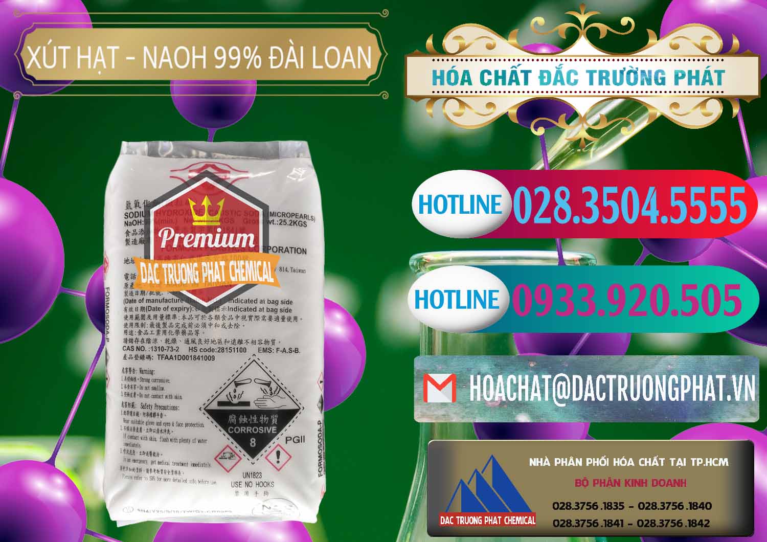 Đơn vị chuyên bán - cung ứng Xút Hạt - NaOH Bột 99% Đài Loan Taiwan Formosa - 0167 - Nơi phân phối và kinh doanh hóa chất tại TP.HCM - truongphat.vn