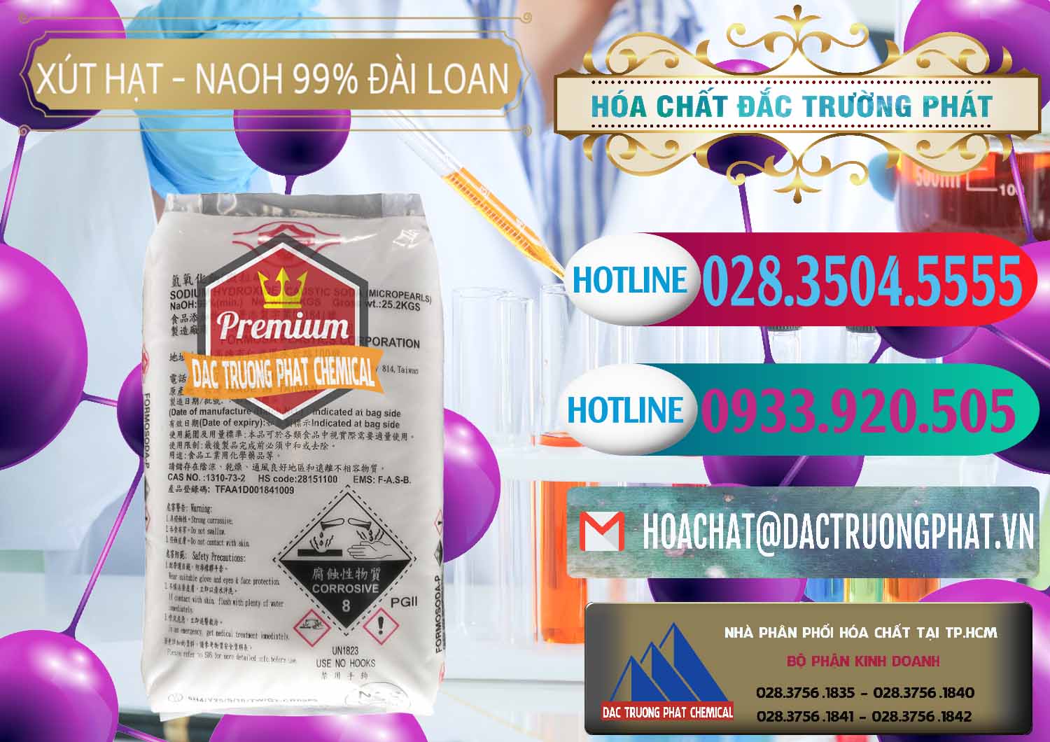 Nhập khẩu ( bán ) Xút Hạt - NaOH Bột 99% Đài Loan Taiwan Formosa - 0167 - Chuyên phân phối _ cung cấp hóa chất tại TP.HCM - truongphat.vn
