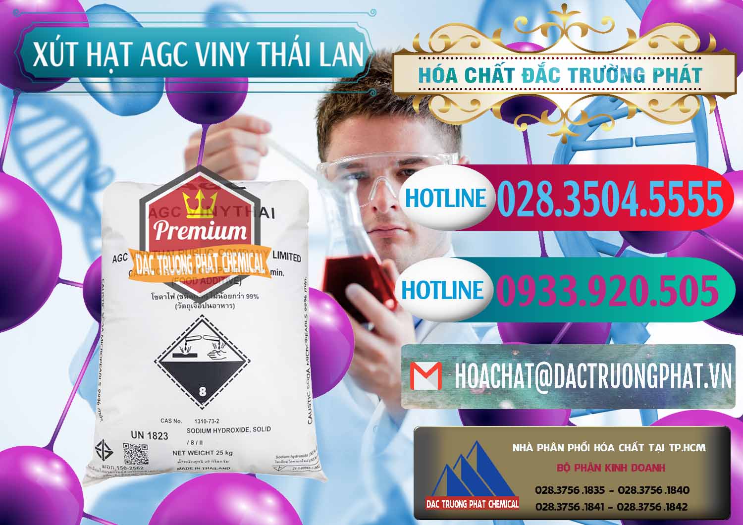 Chuyên bán và phân phối Xút Hạt - NaOH Bột 99% AGC Viny Thái Lan - 0399 - Nhà phân phối & kinh doanh hóa chất tại TP.HCM - truongphat.vn