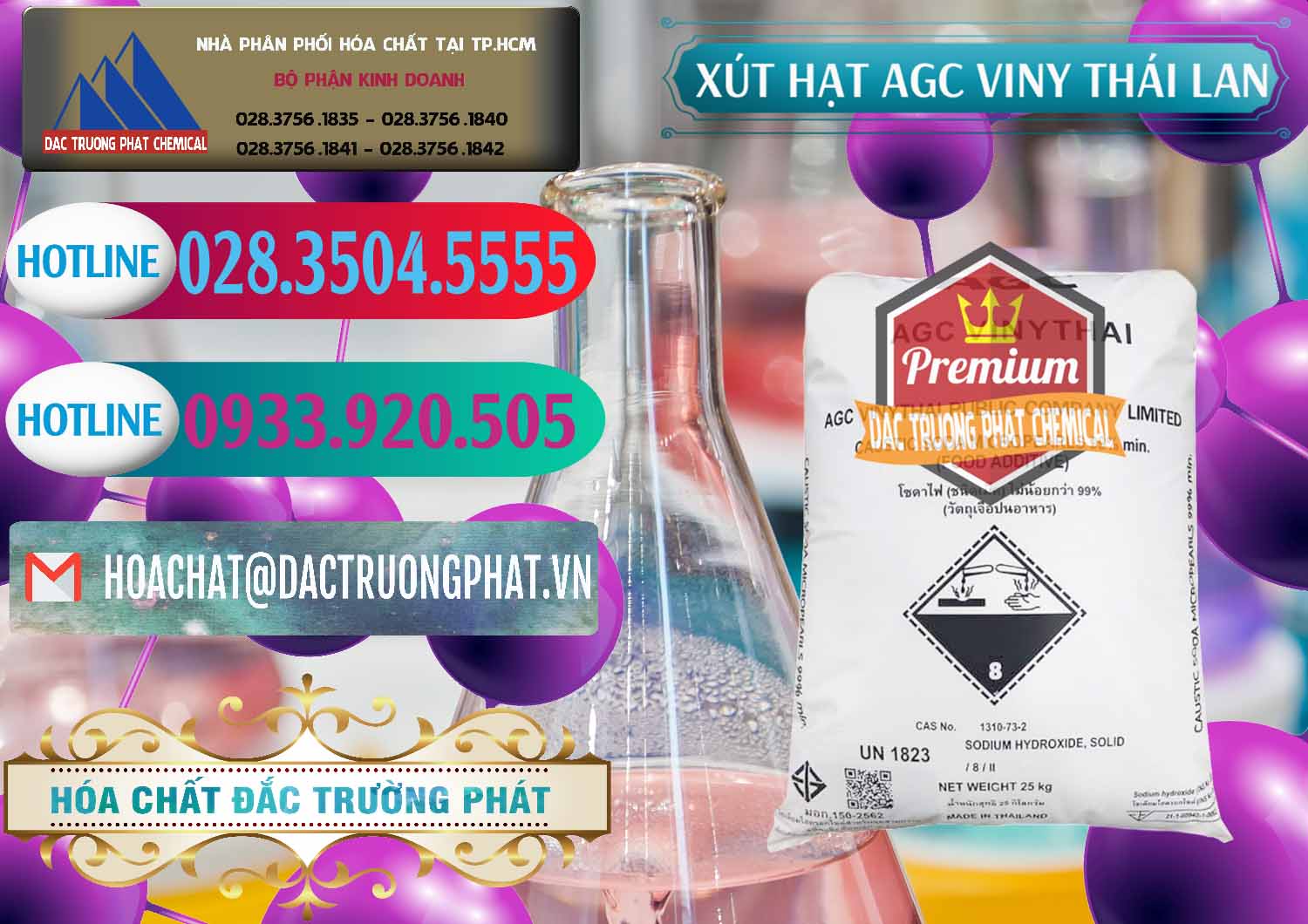 Nhà cung cấp ( bán ) Xút Hạt - NaOH Bột 99% AGC Viny Thái Lan - 0399 - Đơn vị bán - cung cấp hóa chất tại TP.HCM - truongphat.vn