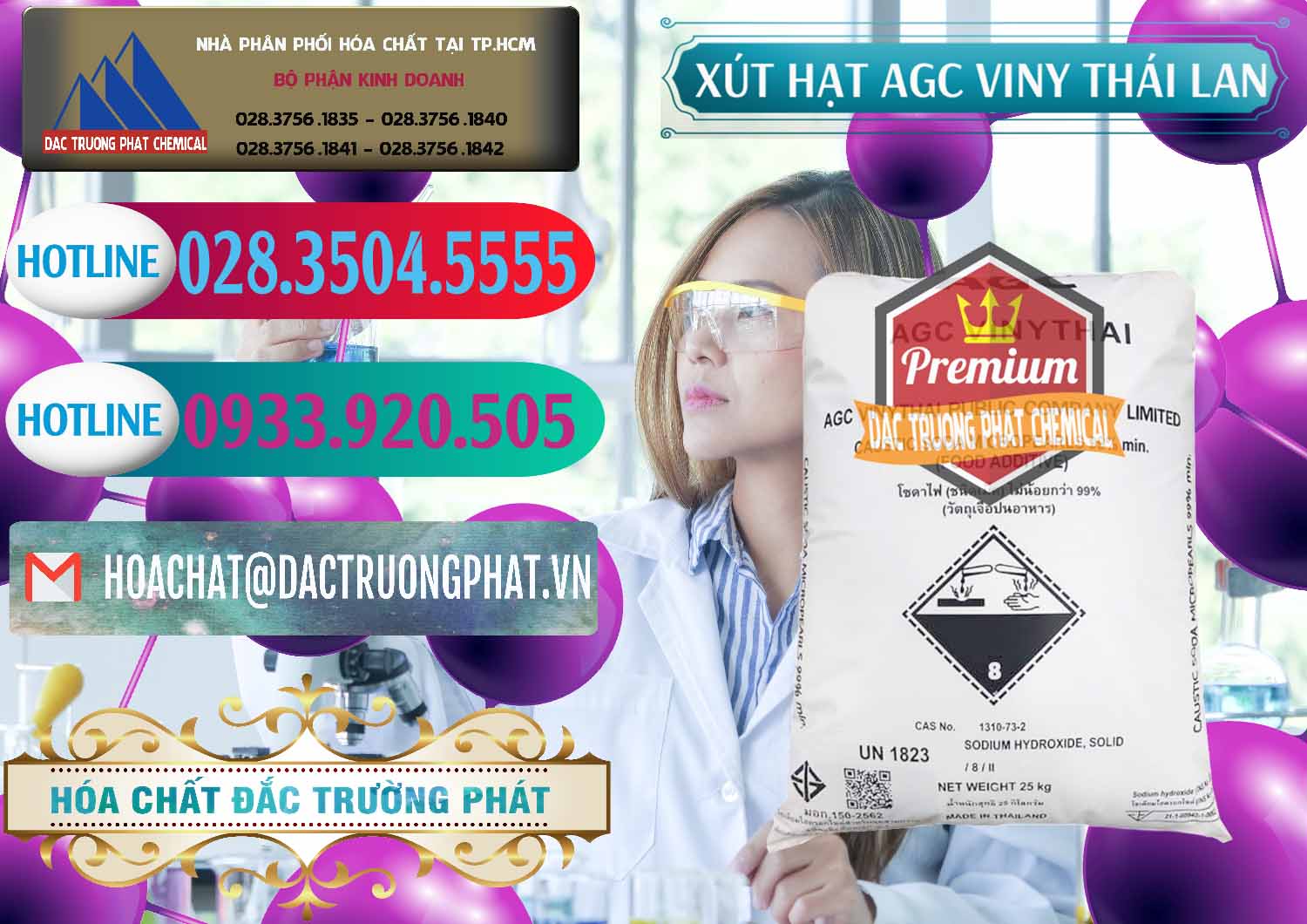 Nơi chuyên bán và cung ứng Xút Hạt - NaOH Bột 99% AGC Viny Thái Lan - 0399 - Chuyên nhập khẩu & cung cấp hóa chất tại TP.HCM - truongphat.vn