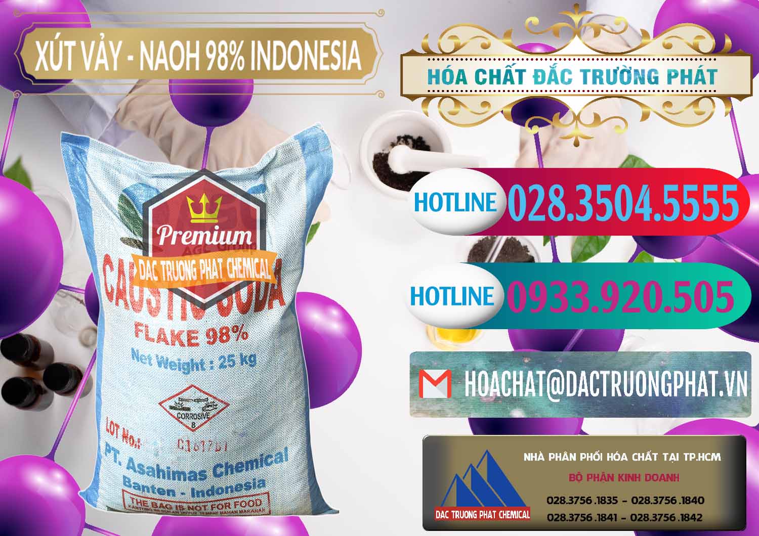 Đơn vị chuyên bán & cung ứng Xút Vảy - NaOH Vảy 98% ASC Indonesia - 0172 - Công ty kinh doanh & phân phối hóa chất tại TP.HCM - truongphat.vn