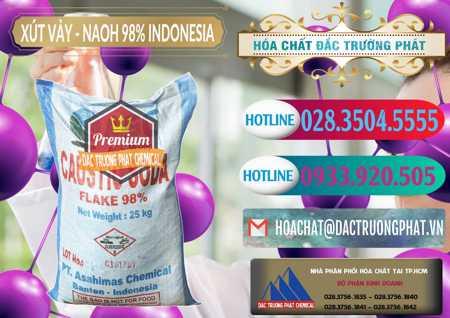Cty bán - cung cấp Xút Vảy - NaOH Vảy 98% ASC Indonesia - 0172 - Nơi cung cấp ( nhập khẩu ) hóa chất tại TP.HCM - truongphat.vn