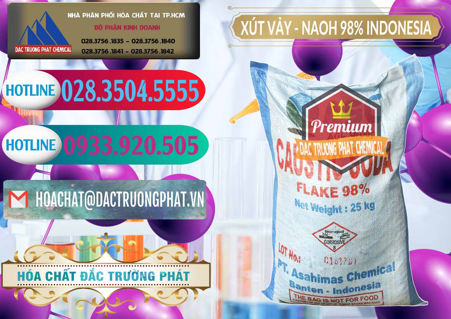 Cty phân phối ( bán ) Xút Vảy - NaOH Vảy 98% ASC Indonesia - 0172 - Nhà phân phối ( cung ứng ) hóa chất tại TP.HCM - truongphat.vn